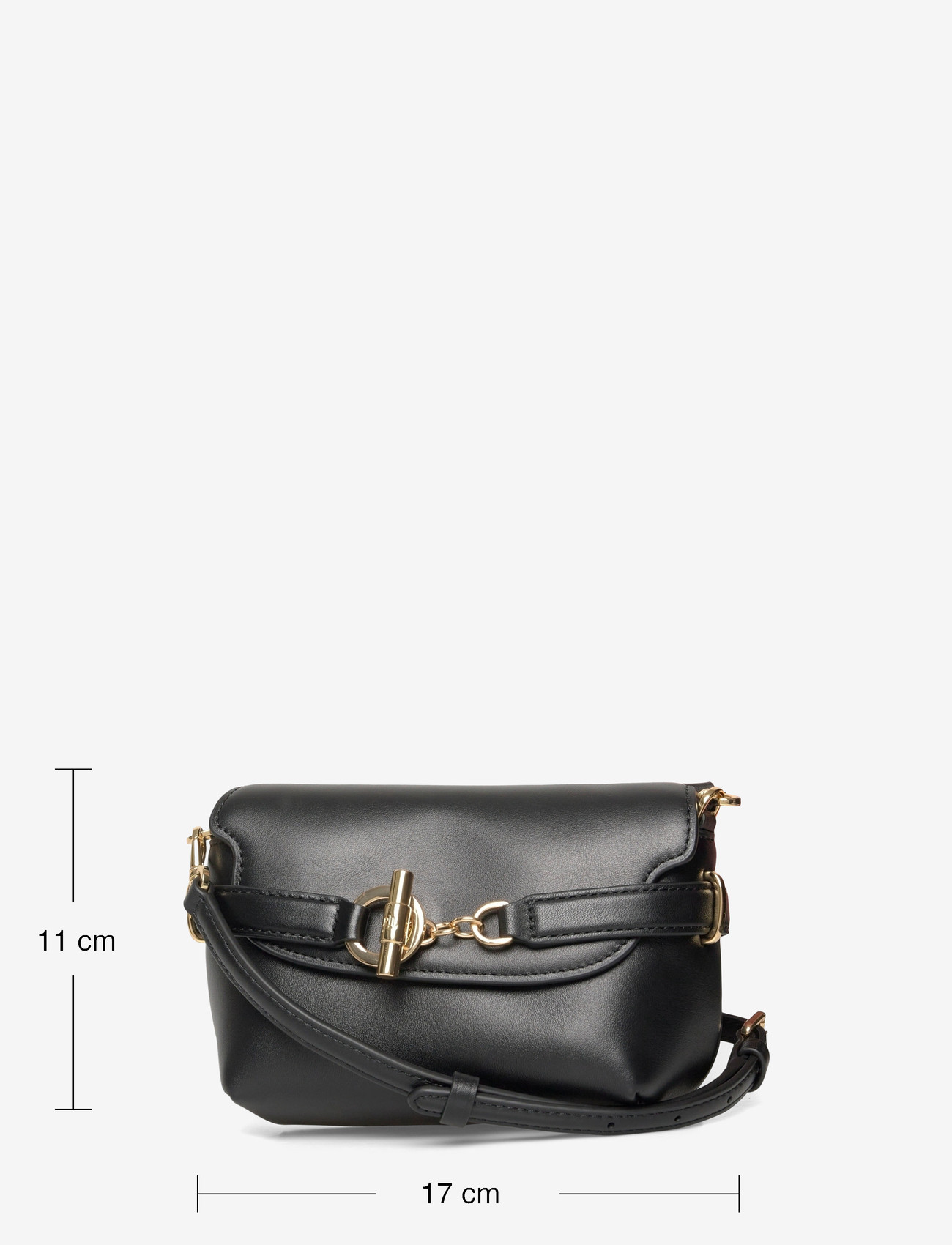 Lauren Ralph Lauren - Leather Small Blaike Crossbody Bag - umhängetaschen - black - 3