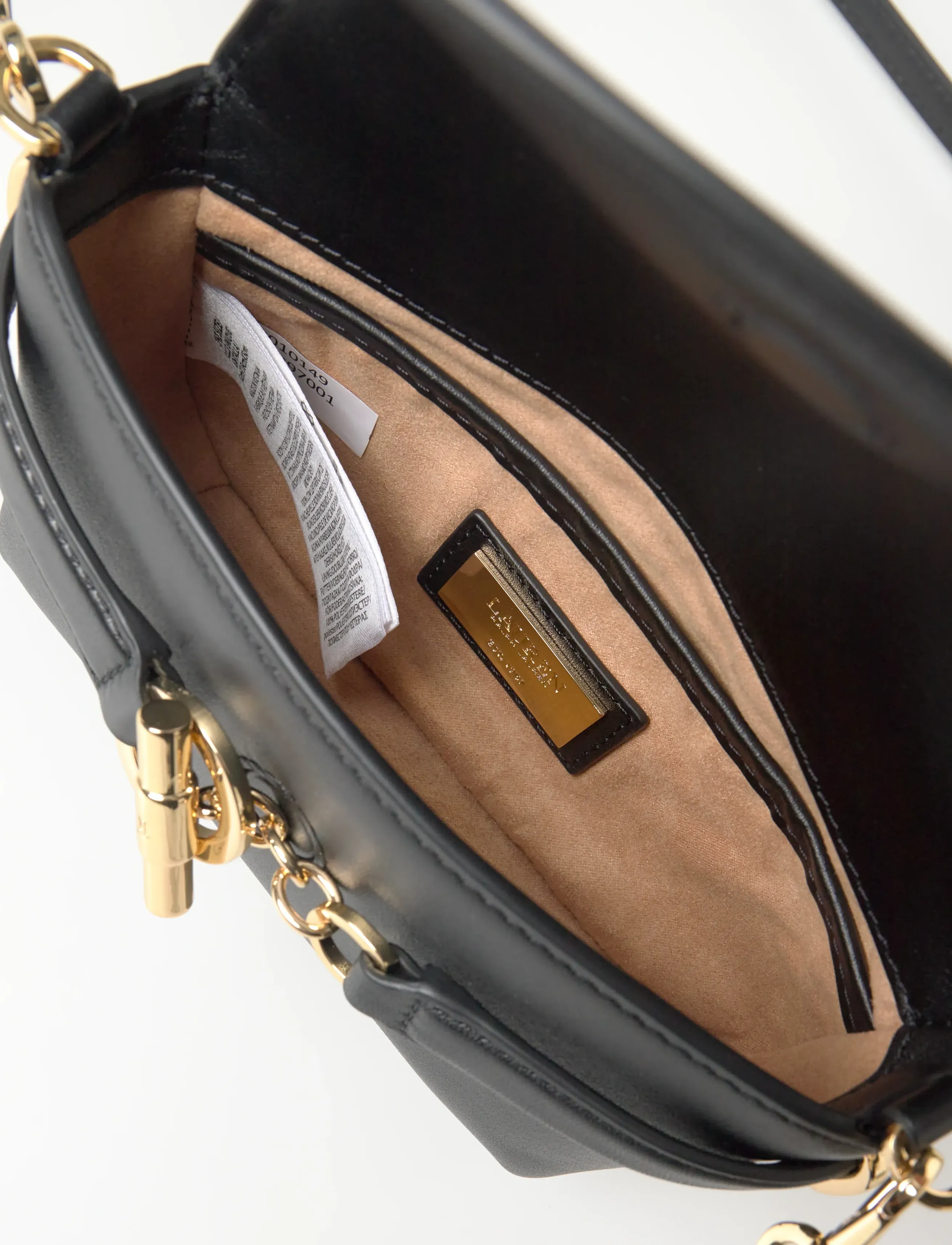 Lauren Ralph Lauren - Leather Small Blaike Crossbody Bag - crossbody bags - black - 5