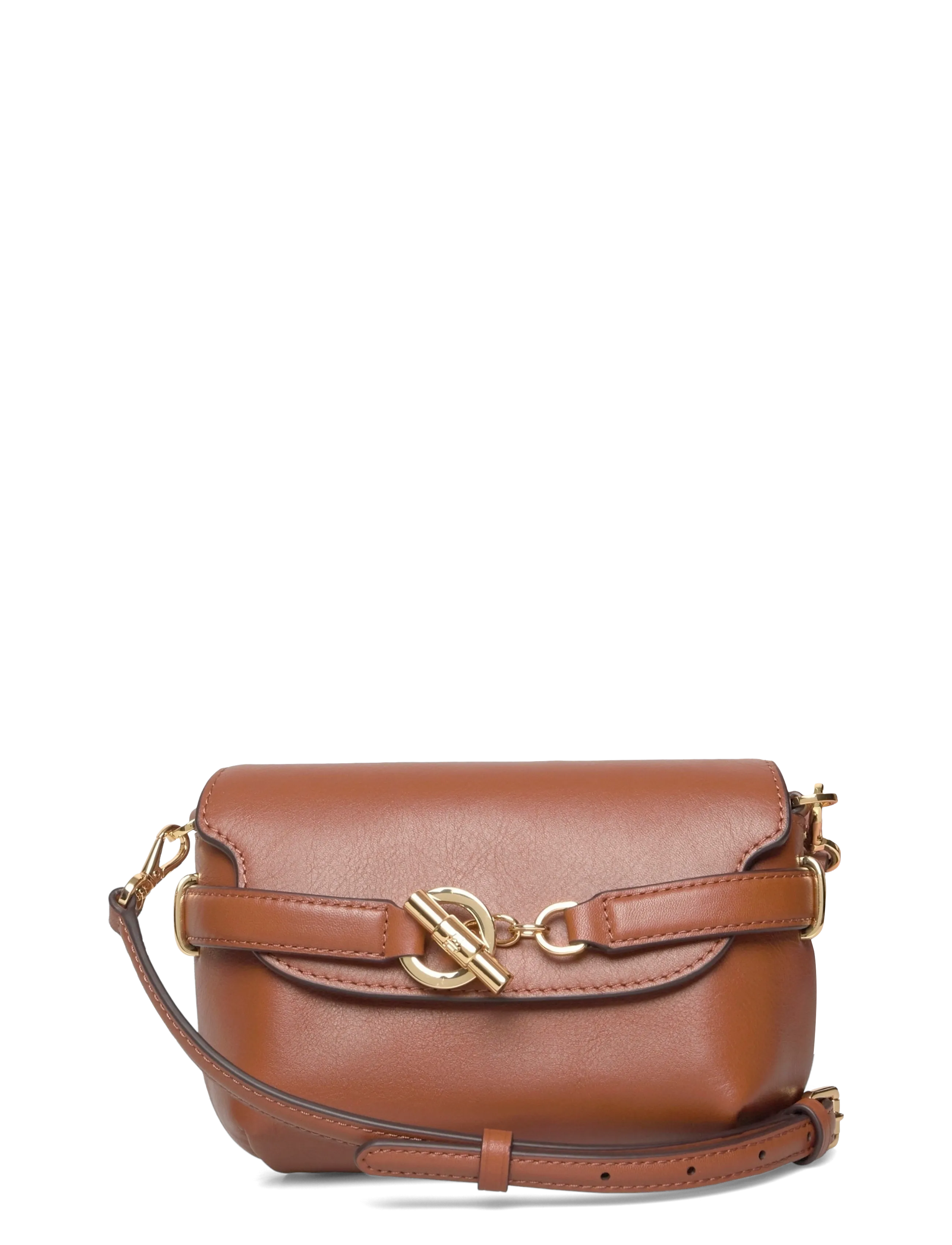 Lauren Ralph Lauren Leather Small Blaike Crossbody Bag - Ralph Lauren - LAUREN TAN / brown