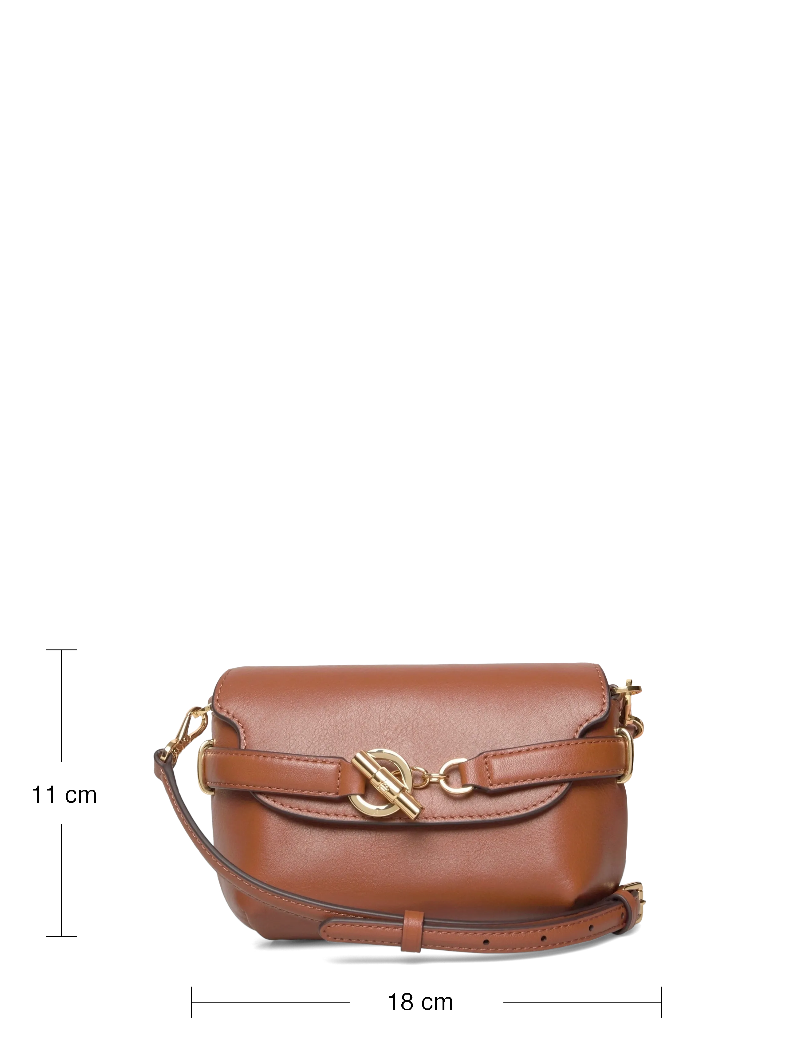 Lauren Ralph Lauren - Leather Small Blaike Crossbody Bag - crossbody bags - lauren tan - 3