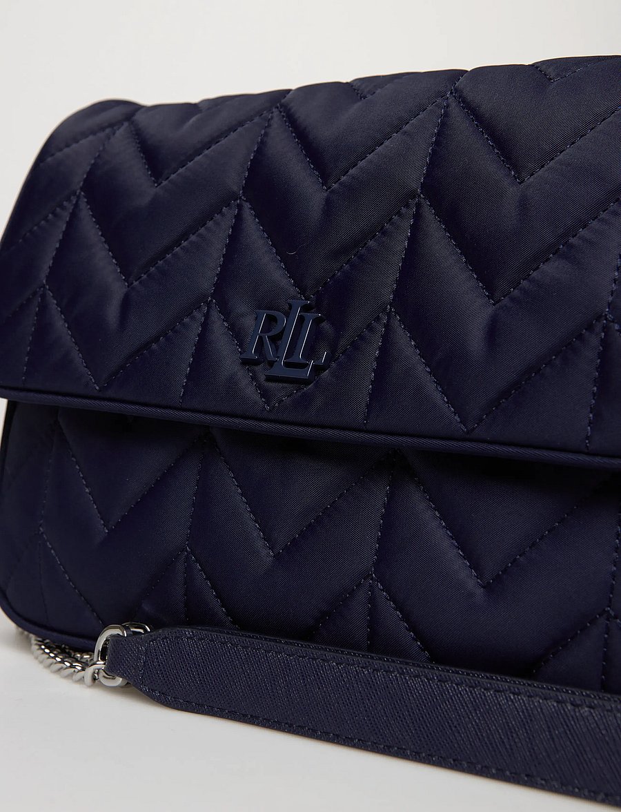 Lauren Ralph Lauren - Quilted Medium Stevie Messenger Bag - umhängetaschen - refined navy - 4