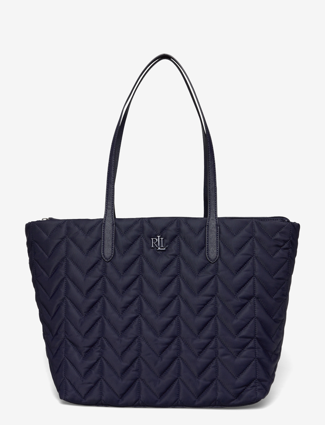Lauren Ralph Lauren - Quilted Extra-Large Stevie Zip Tote Bag - tote bags - refined navy - 0