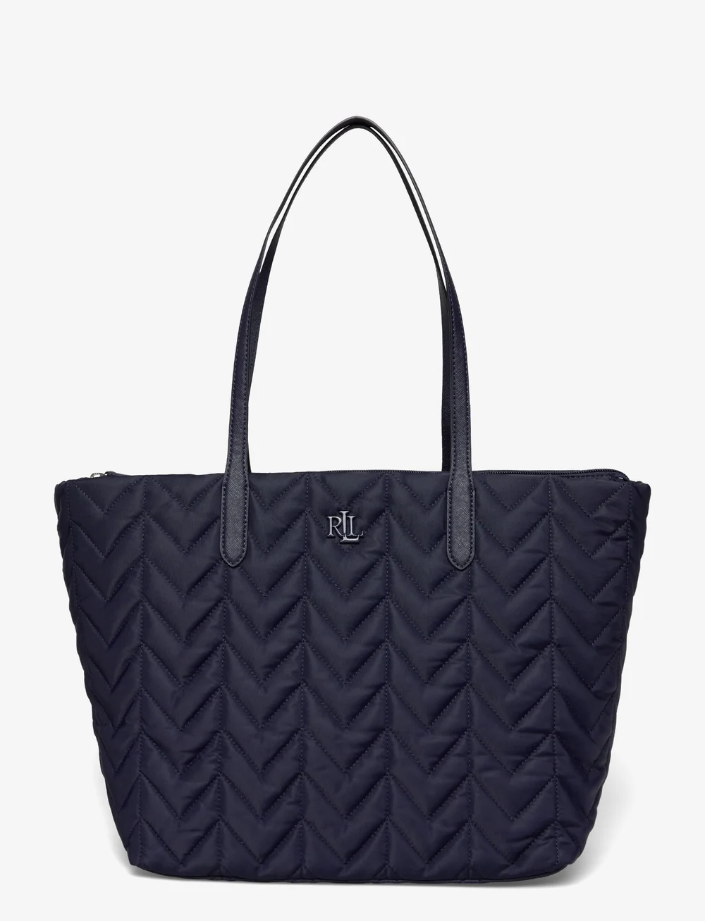 Lauren Ralph Lauren - Quilted Extra-Large Stevie Zip Tote Bag - totes - refined navy - 0