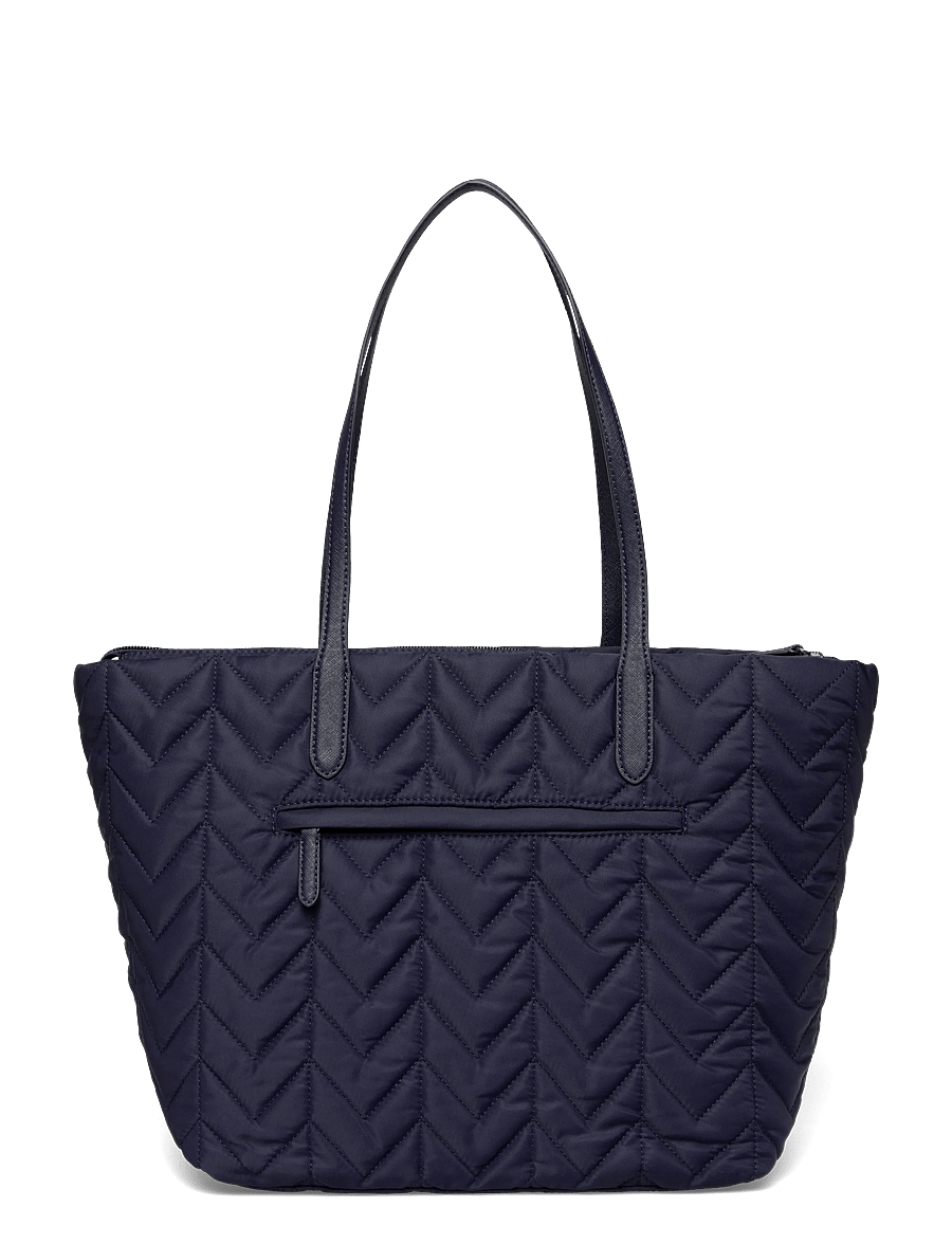 Lauren Ralph Lauren - Quilted Extra-Large Stevie Zip Tote Bag - tote bags - refined navy - 1