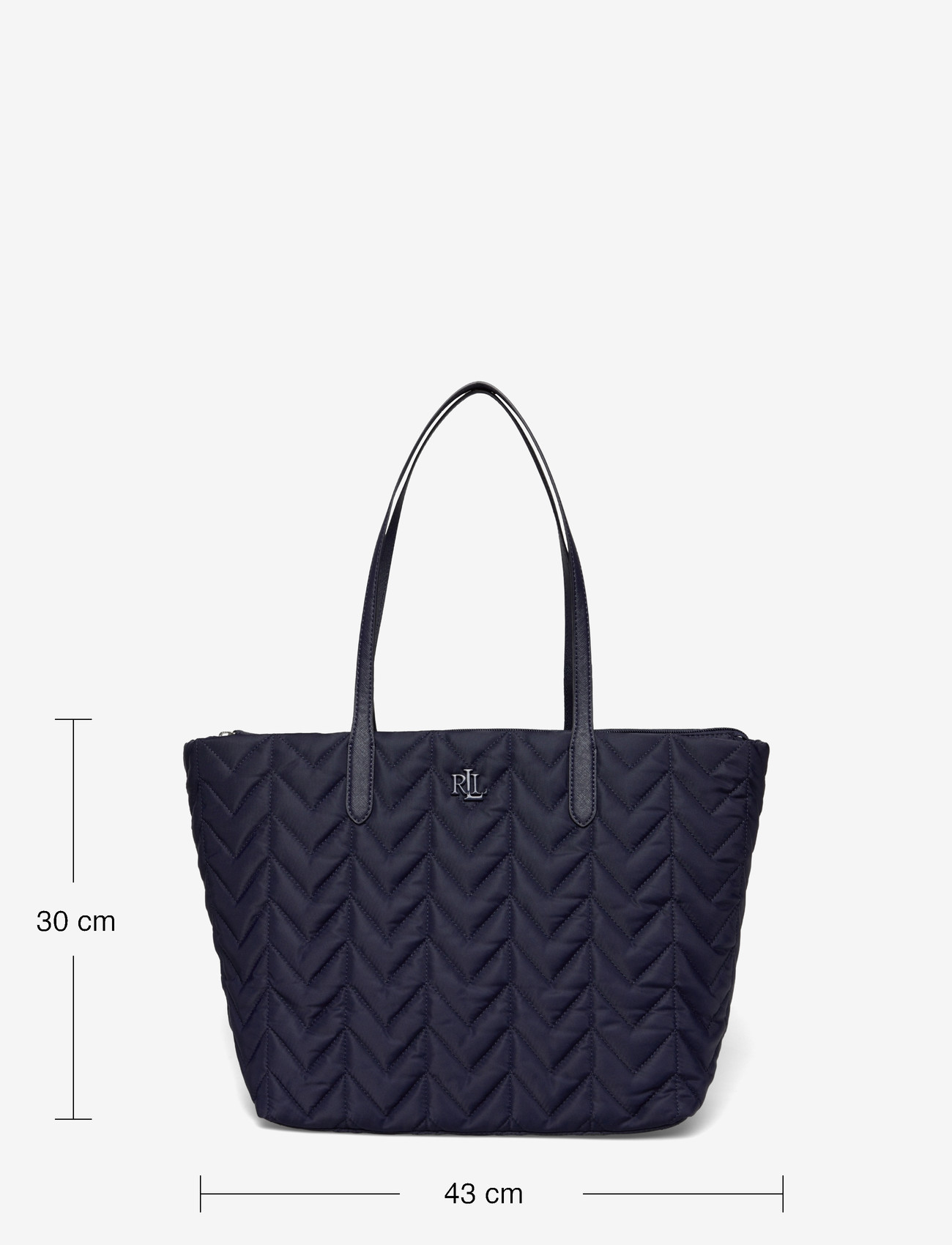 Lauren Ralph Lauren - Quilted Extra-Large Stevie Zip Tote Bag - tote bags - refined navy - 3