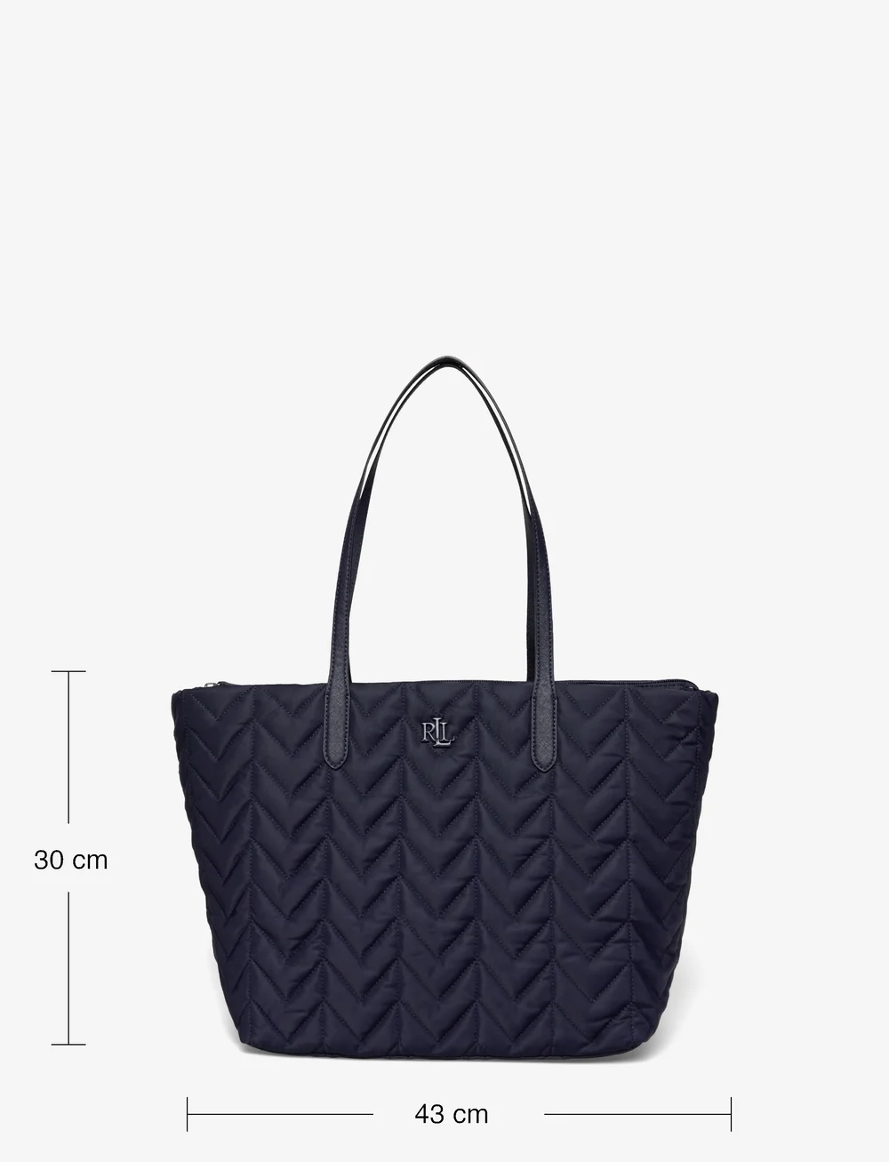 Lauren Ralph Lauren - Quilted Extra-Large Stevie Zip Tote Bag - totes - refined navy - 3