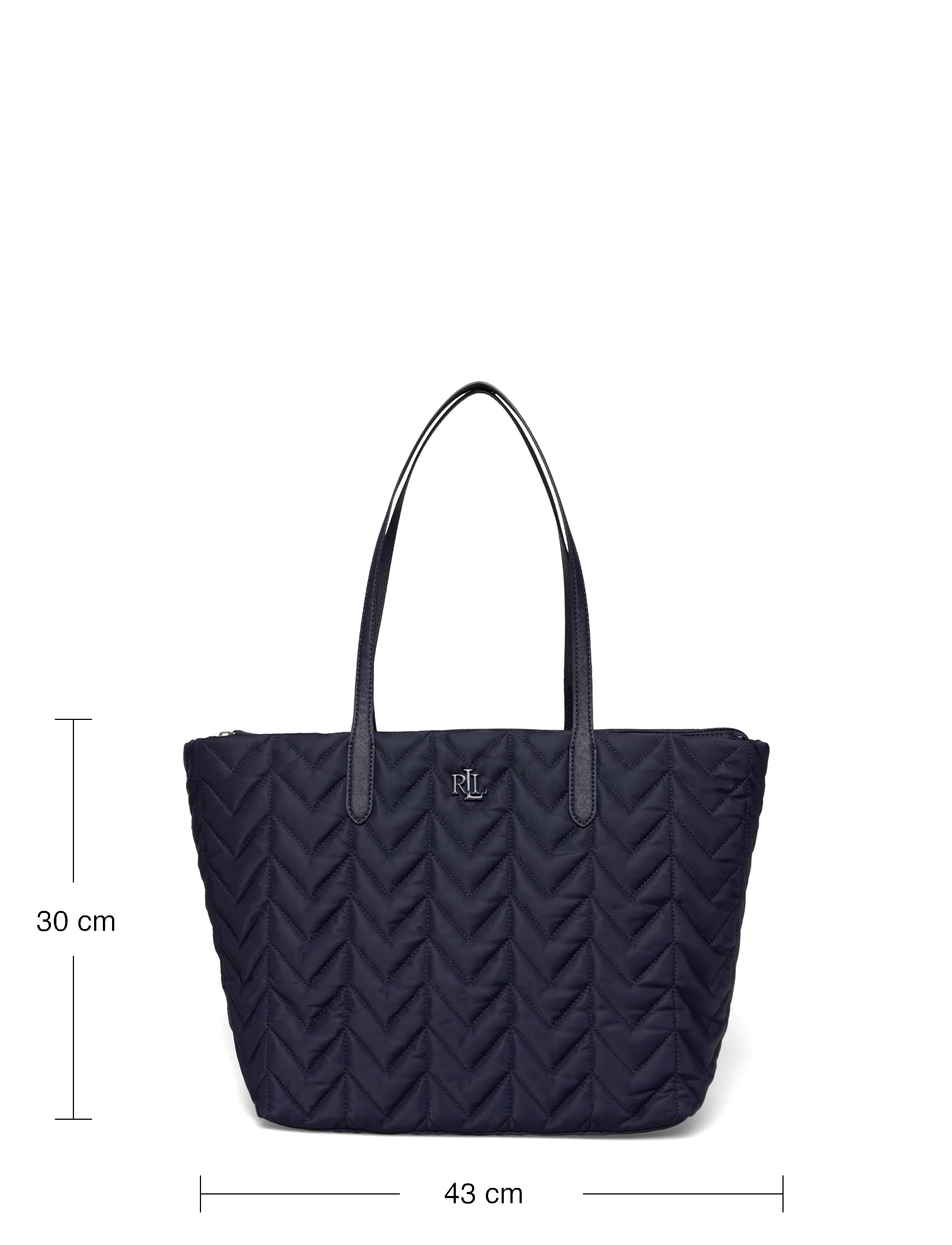 Lauren Ralph Lauren - Quilted Extra-Large Stevie Zip Tote Bag - tote bags - refined navy - 3