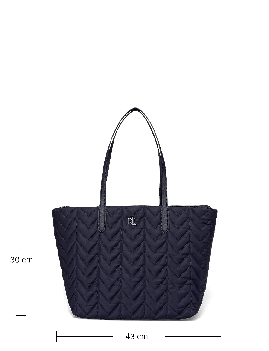 Lauren Ralph Lauren - Quilted Extra-Large Stevie Zip Tote Bag - tote bags - refined navy - 3