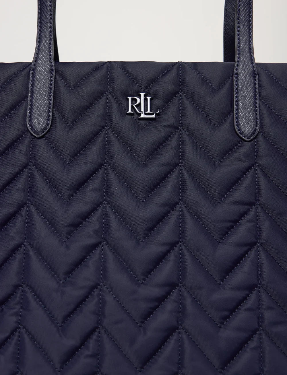 Lauren Ralph Lauren - Quilted Extra-Large Stevie Zip Tote Bag - totes - refined navy - 4