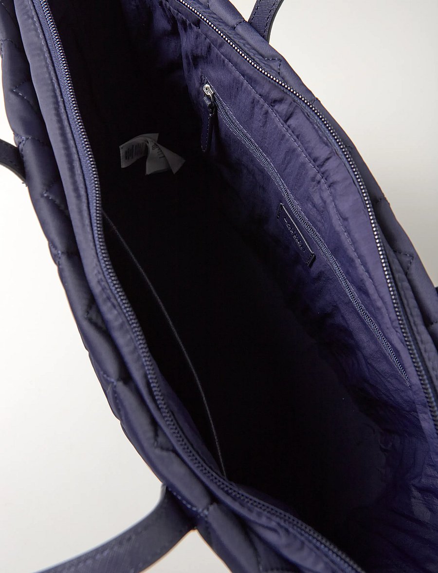 Lauren Ralph Lauren - Quilted Extra-Large Stevie Zip Tote Bag - tote bags - refined navy - 5