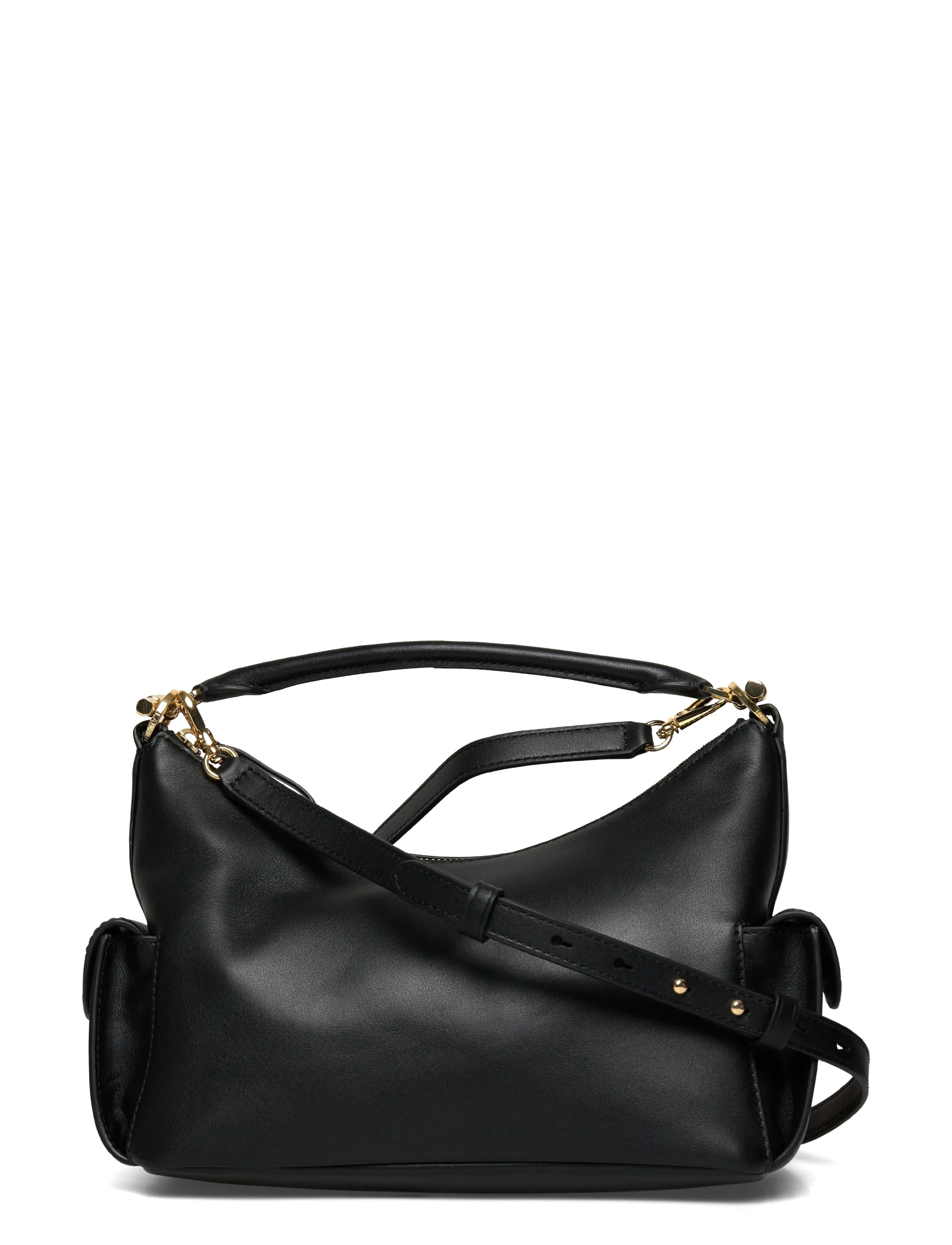 Lauren Ralph Lauren Nappa Leather Small Blaike Shoulder Bag - Väskor - BLACK / black