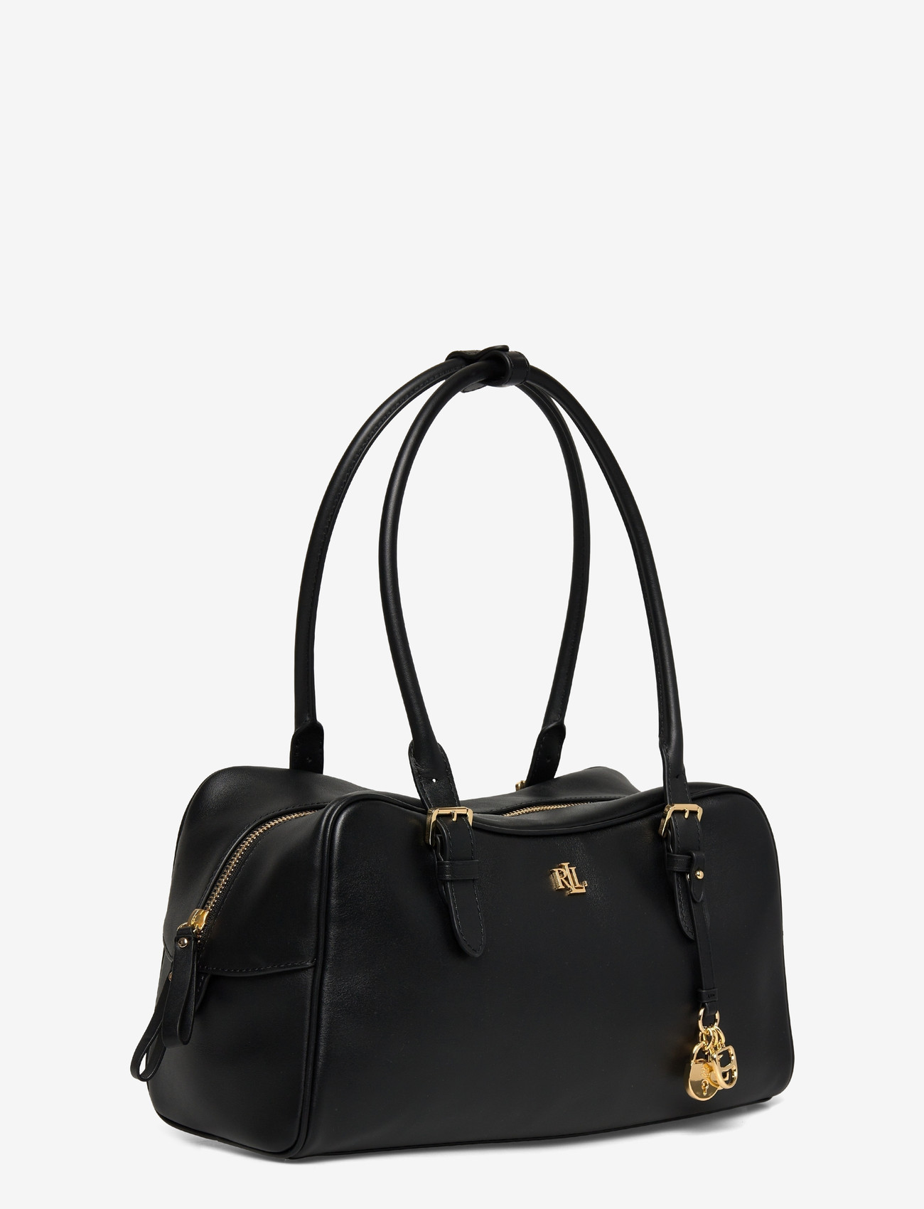 Lauren Ralph Lauren - Leather Large Marcy Zip Satchel - speciella tillfällen - black - 2