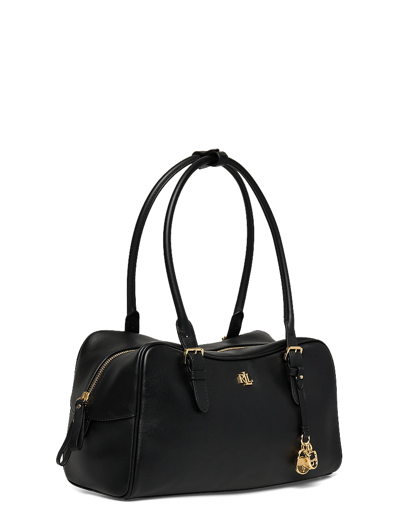 Lauren Ralph Lauren - Leather Large Marcy Zip Satchel - speciella tillfällen - black - 2
