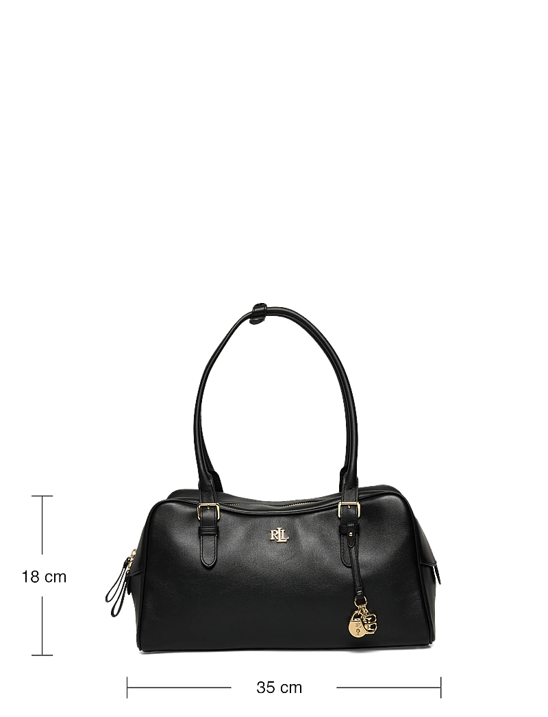 Lauren Ralph Lauren - Leather Large Marcy Zip Satchel - speciella tillfällen - black - 3