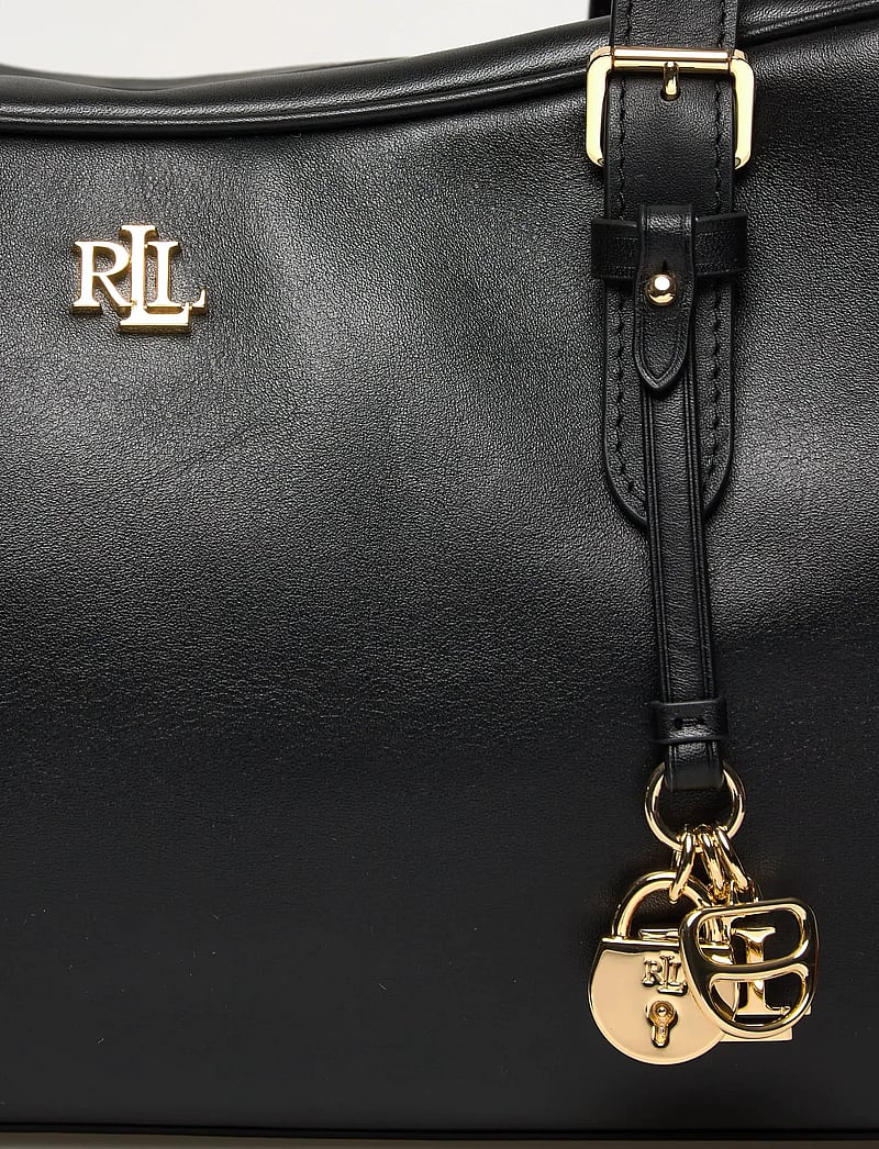 Lauren Ralph Lauren - Leather Large Marcy Zip Satchel - speciella tillfällen - black - 4