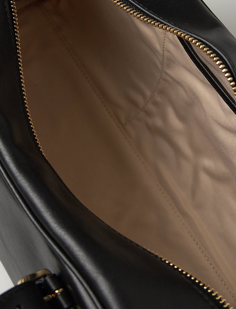 Lauren Ralph Lauren - NATURAL SMTH LEATHR-MRCY ZP SCHL-ST - hverdags stil - black - 5