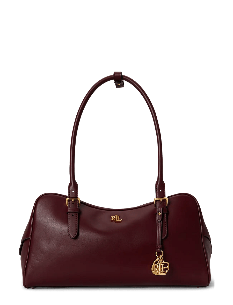Lauren Ralph Lauren - Leather Large Marcy Zip Satchel - alltags-style - dark garnet - 0