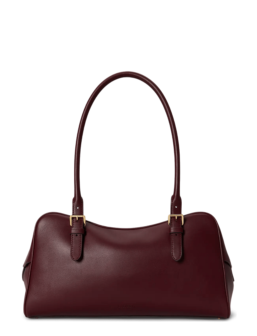 Lauren Ralph Lauren - Leather Large Marcy Zip Satchel - alltags-style - dark garnet - 1