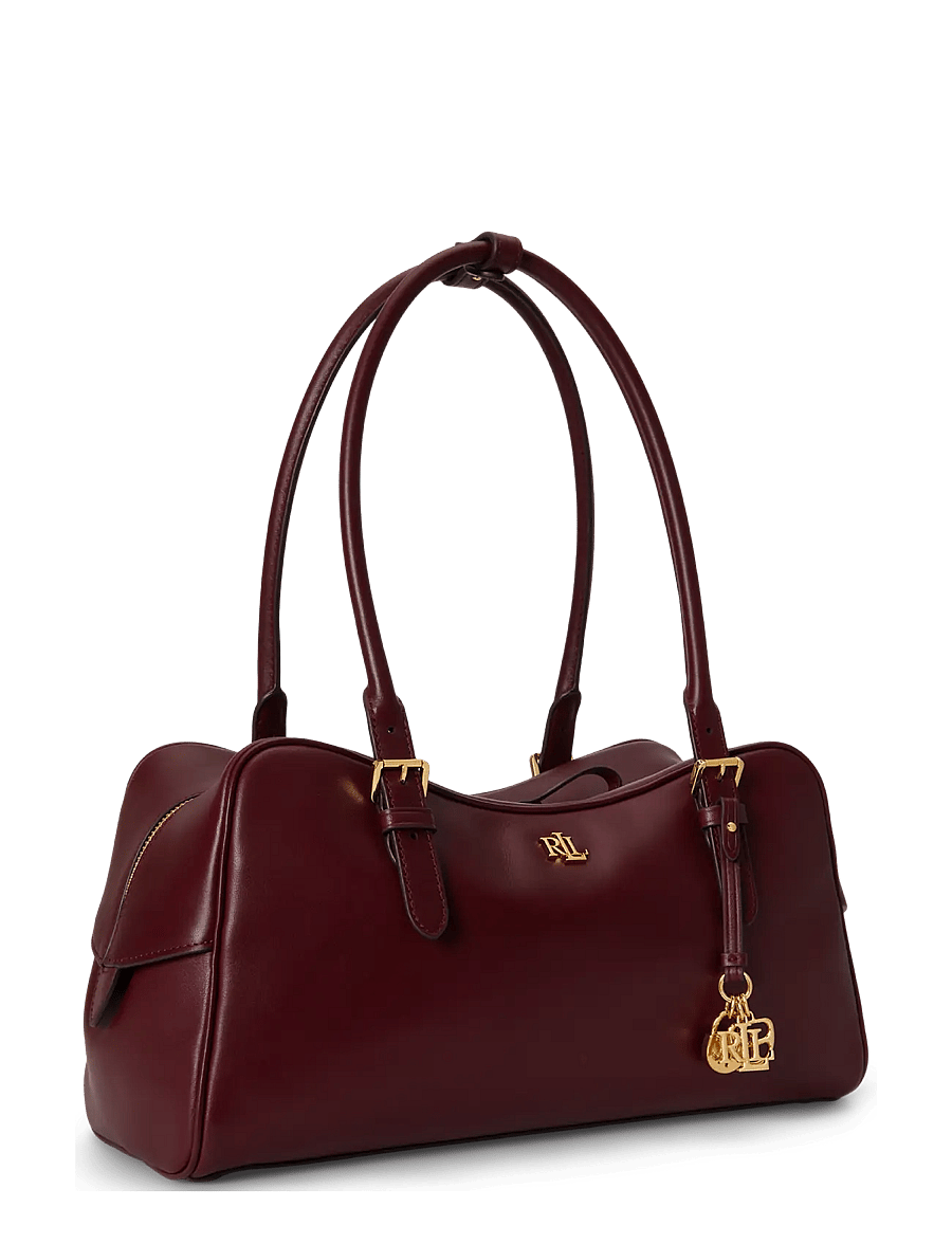 Lauren Ralph Lauren - Leather Large Marcy Zip Satchel - alltags-style - dark garnet - 2