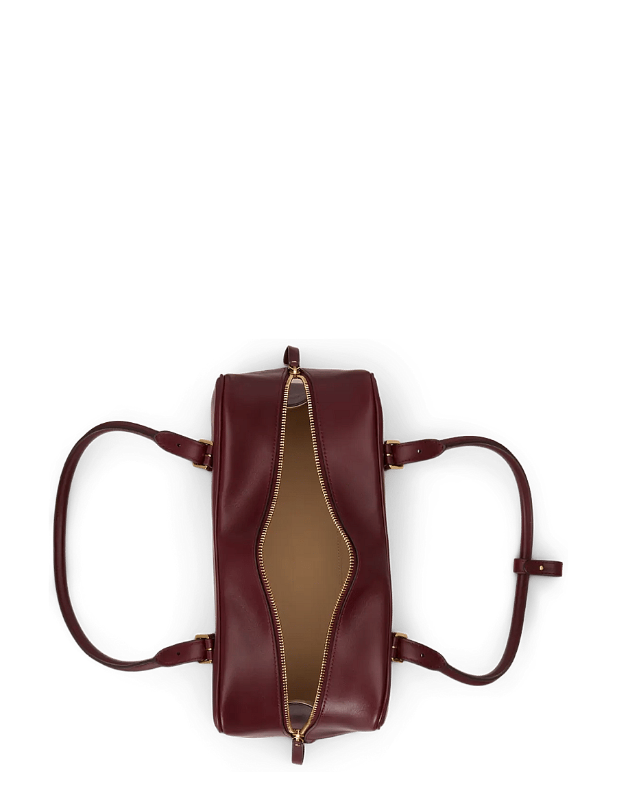 Lauren Ralph Lauren - Leather Large Marcy Zip Satchel - alltags-style - dark garnet - 3