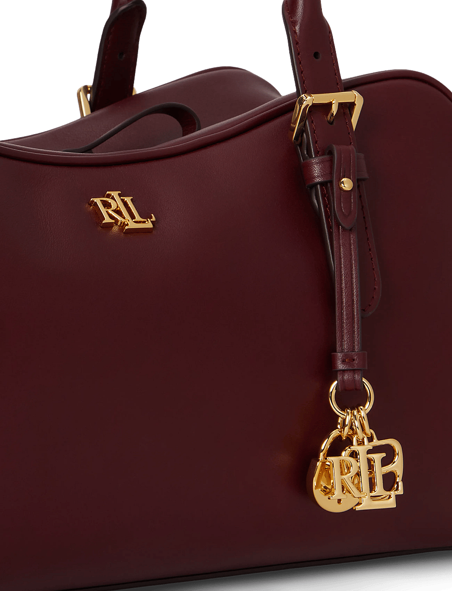 Lauren Ralph Lauren - Leather Large Marcy Zip Satchel - alltags-style - dark garnet - 5