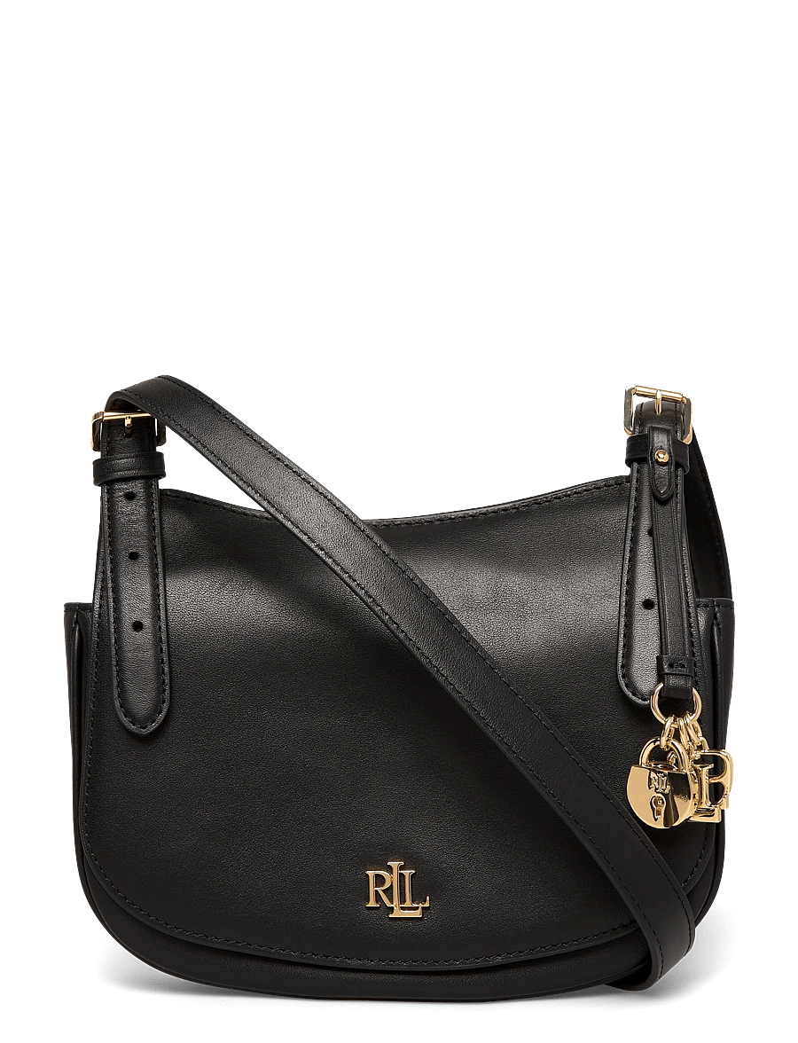 Lauren Ralph Lauren - Leather Medium Marcy Crossbody Bag - crossbody bags - black - 0