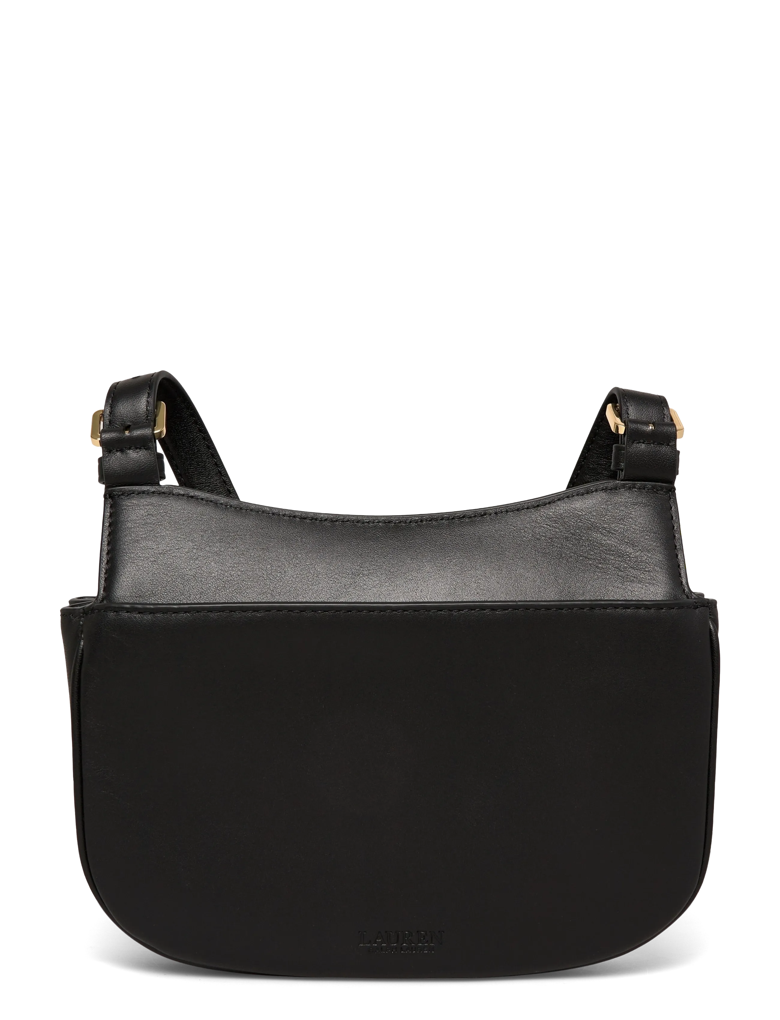 Lauren Ralph Lauren - Leather Medium Marcy Crossbody Bag - crossbody bags - black - 1