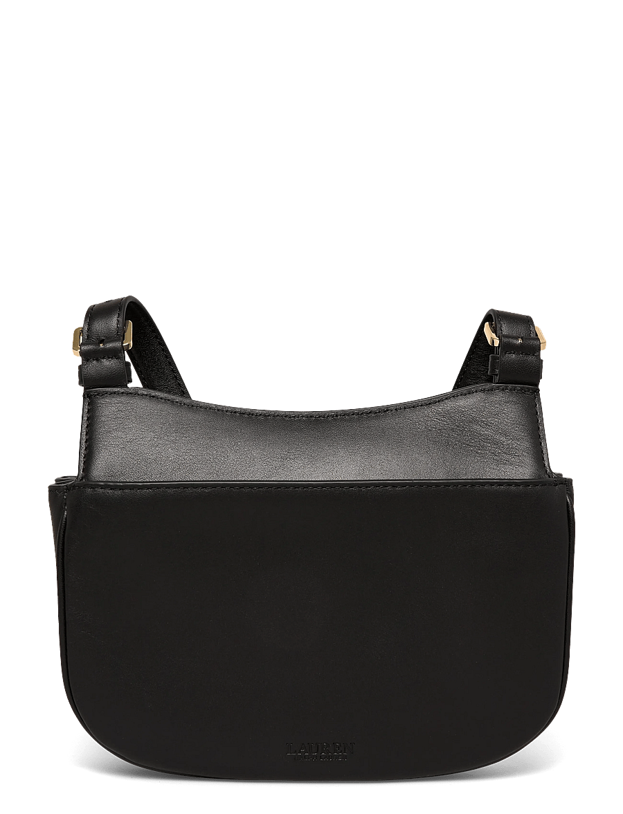 Lauren Ralph Lauren - Leather Medium Marcy Crossbody Bag - crossbody bags - black - 1
