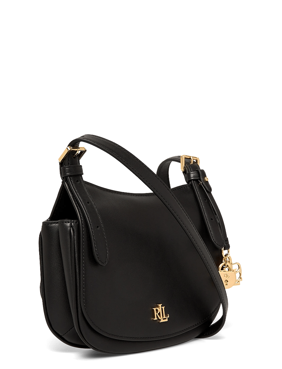 Lauren Ralph Lauren - Leather Medium Marcy Crossbody Bag - crossbody bags - black - 2