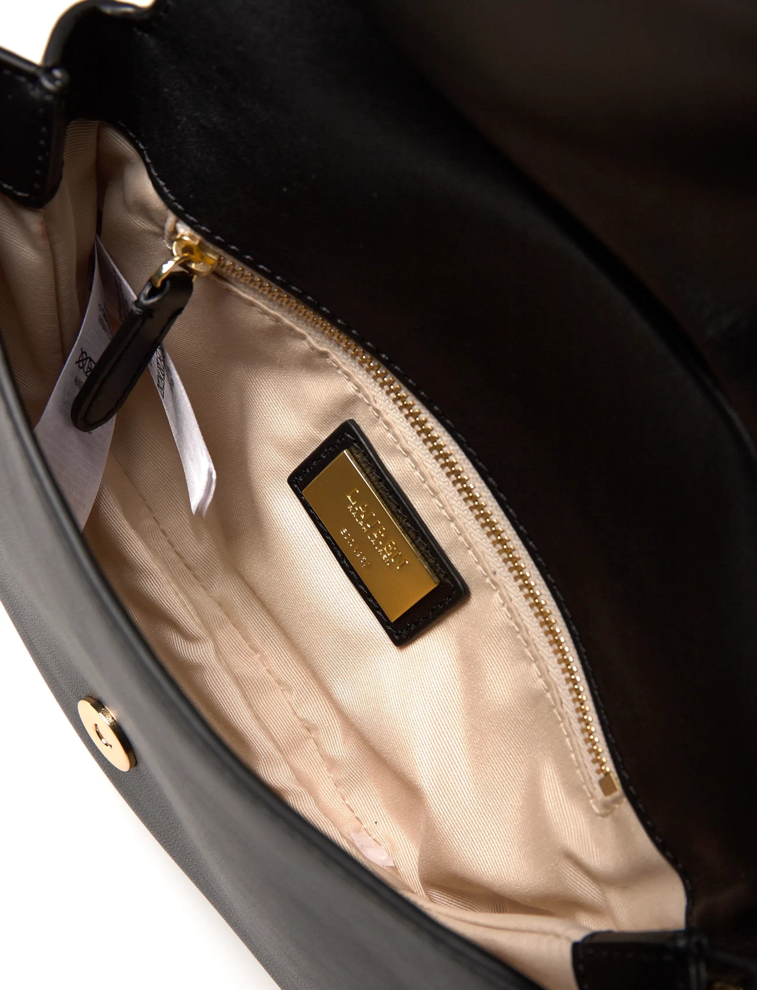 Lauren Ralph Lauren - Leather Medium Marcy Crossbody Bag - crossbody bags - black - 5