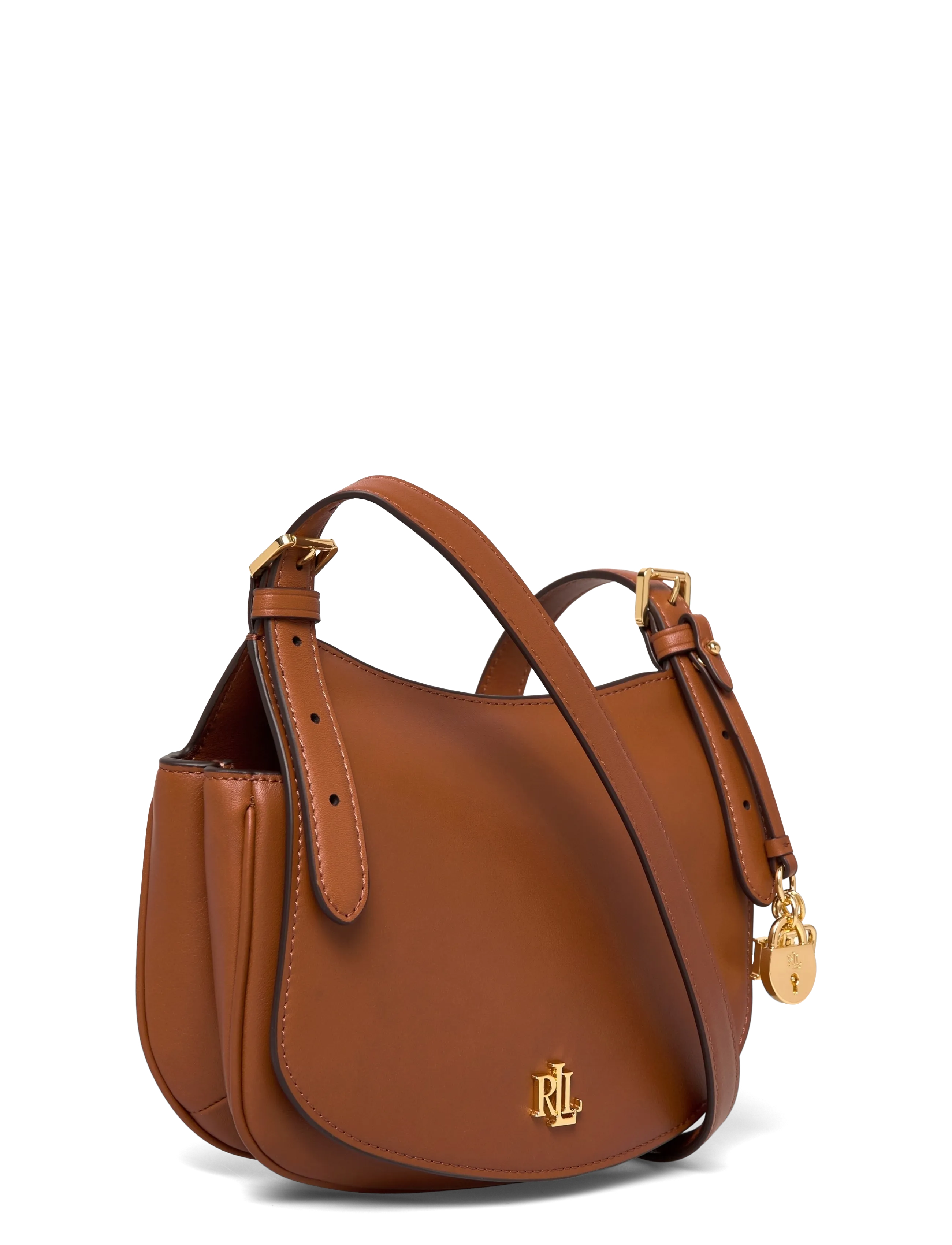 Lauren Ralph Lauren - Leather Medium Marcy Crossbody Bag - crossbody bags - lauren tan - 2