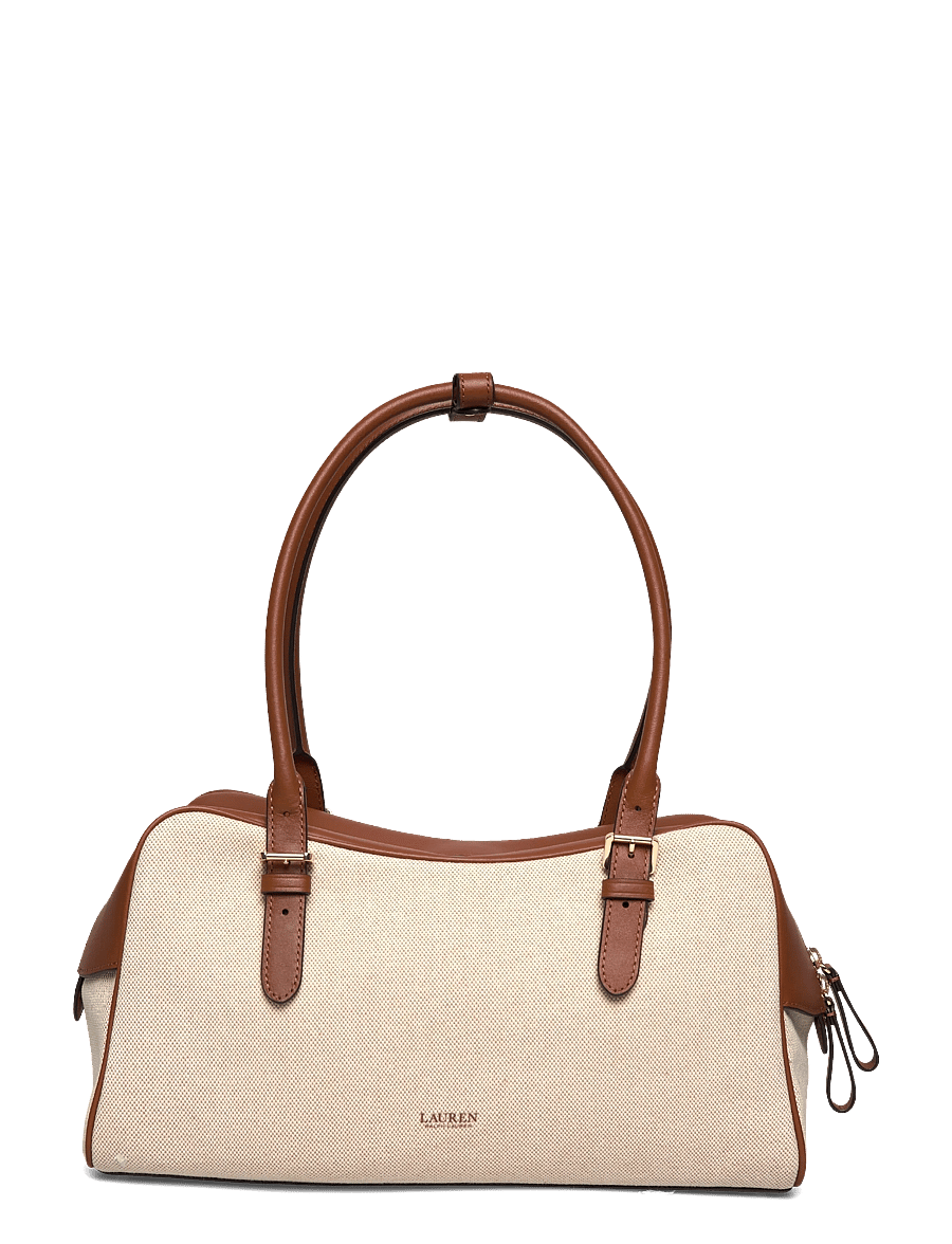 Lauren Ralph Lauren - Canvas & Leather Large Marcy Zip Satchel - besondere anlässe - ntrl/buff canvas - 1