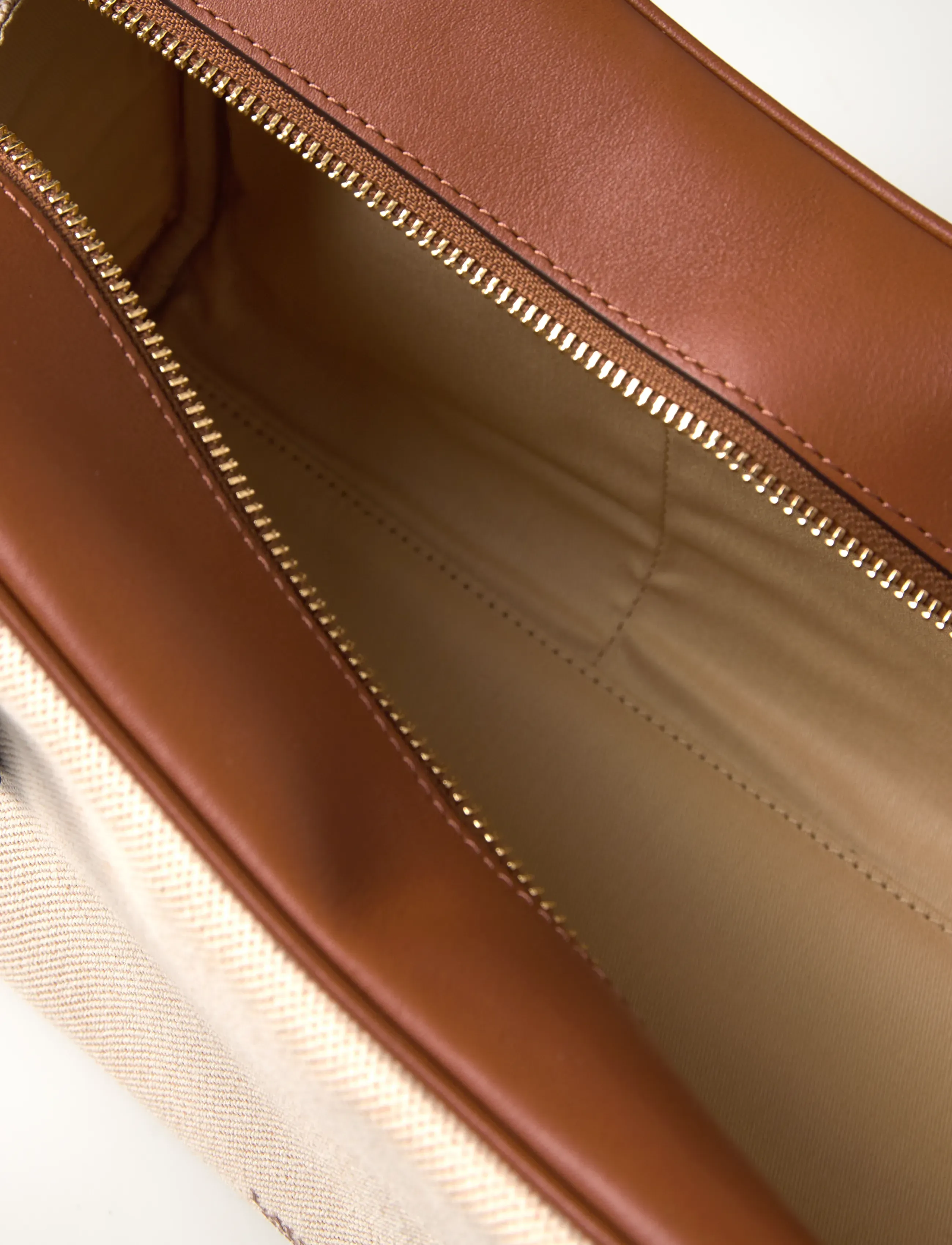 Lauren Ralph Lauren - Canvas & Leather Large Marcy Zip Satchel - særlige begivenheder - ntrl/buff canvas - 5