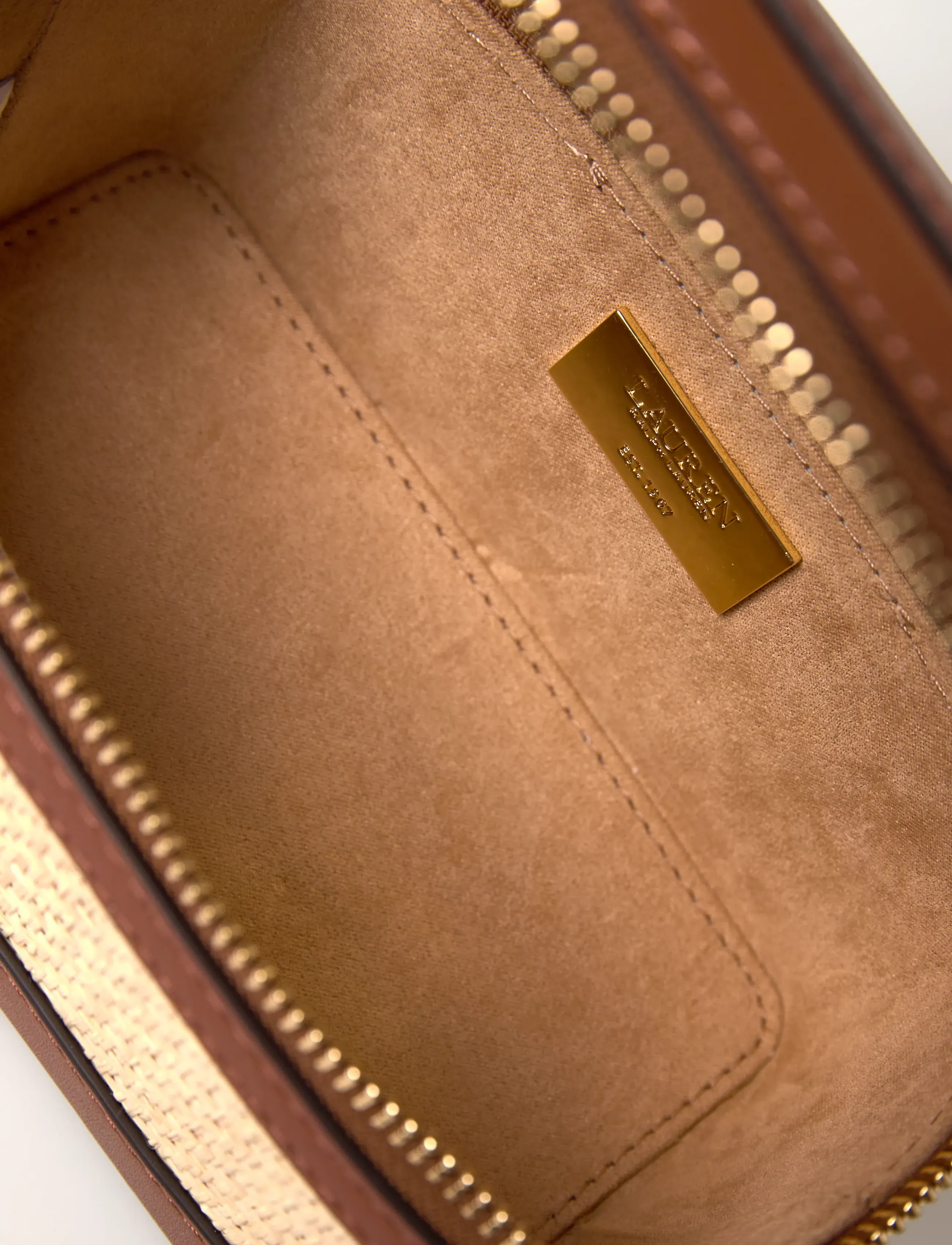 Lauren Ralph Lauren - RAFFIA/NTRL SMTH-VANITY CASE-CXB-SM - toilettasker - natural/lauren ta - 5