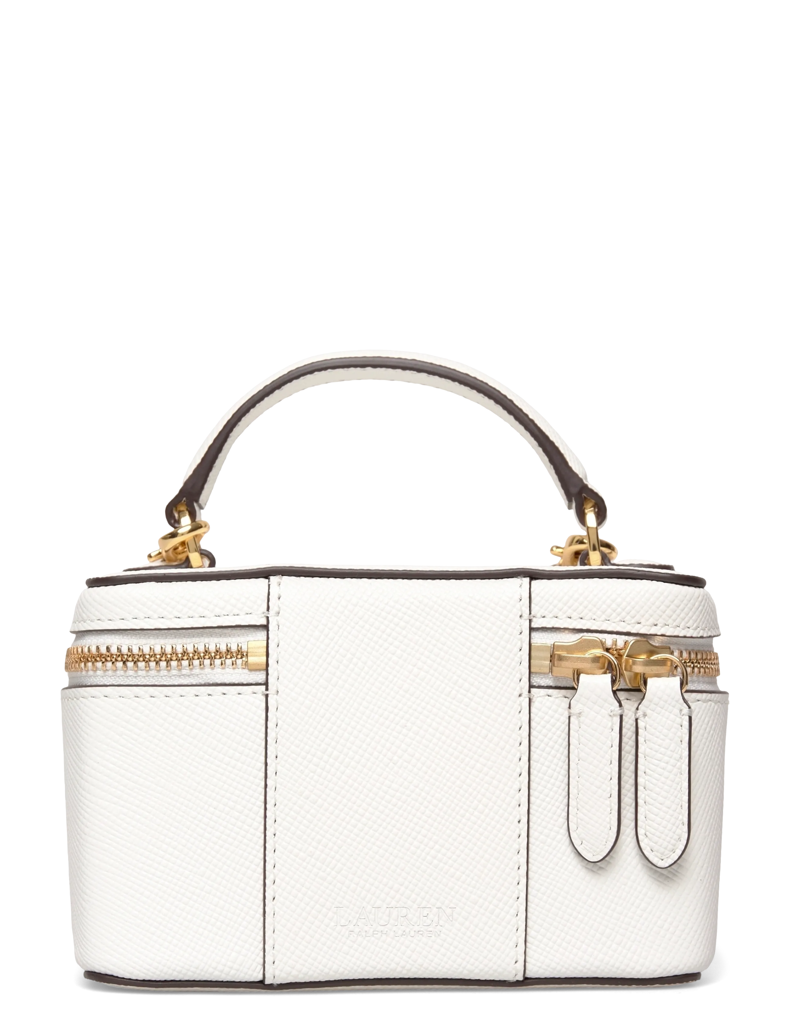 Lauren Ralph Lauren - Leather Small Hallee Crossbody Bag - white - 1
