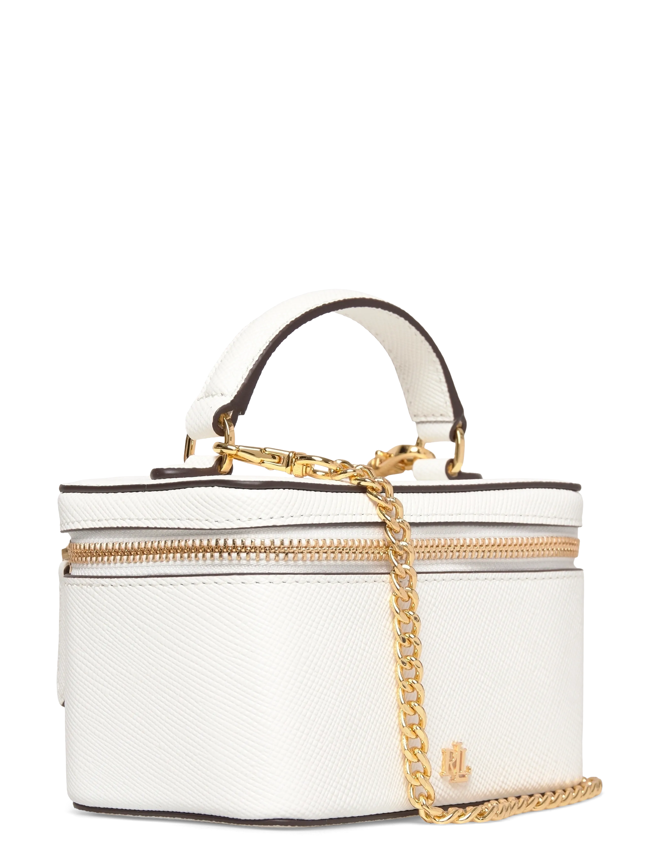 Lauren Ralph Lauren - Leather Small Hallee Crossbody Bag - white - 2