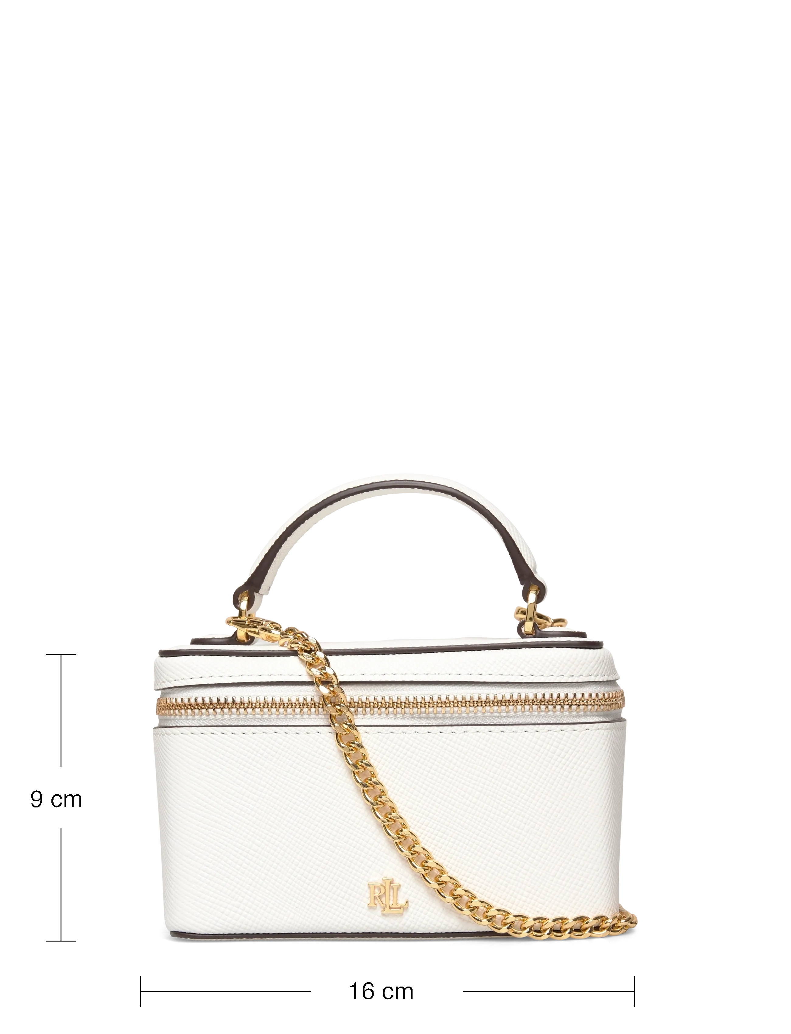 Lauren Ralph Lauren - Leather Small Hallee Crossbody Bag - white - 3