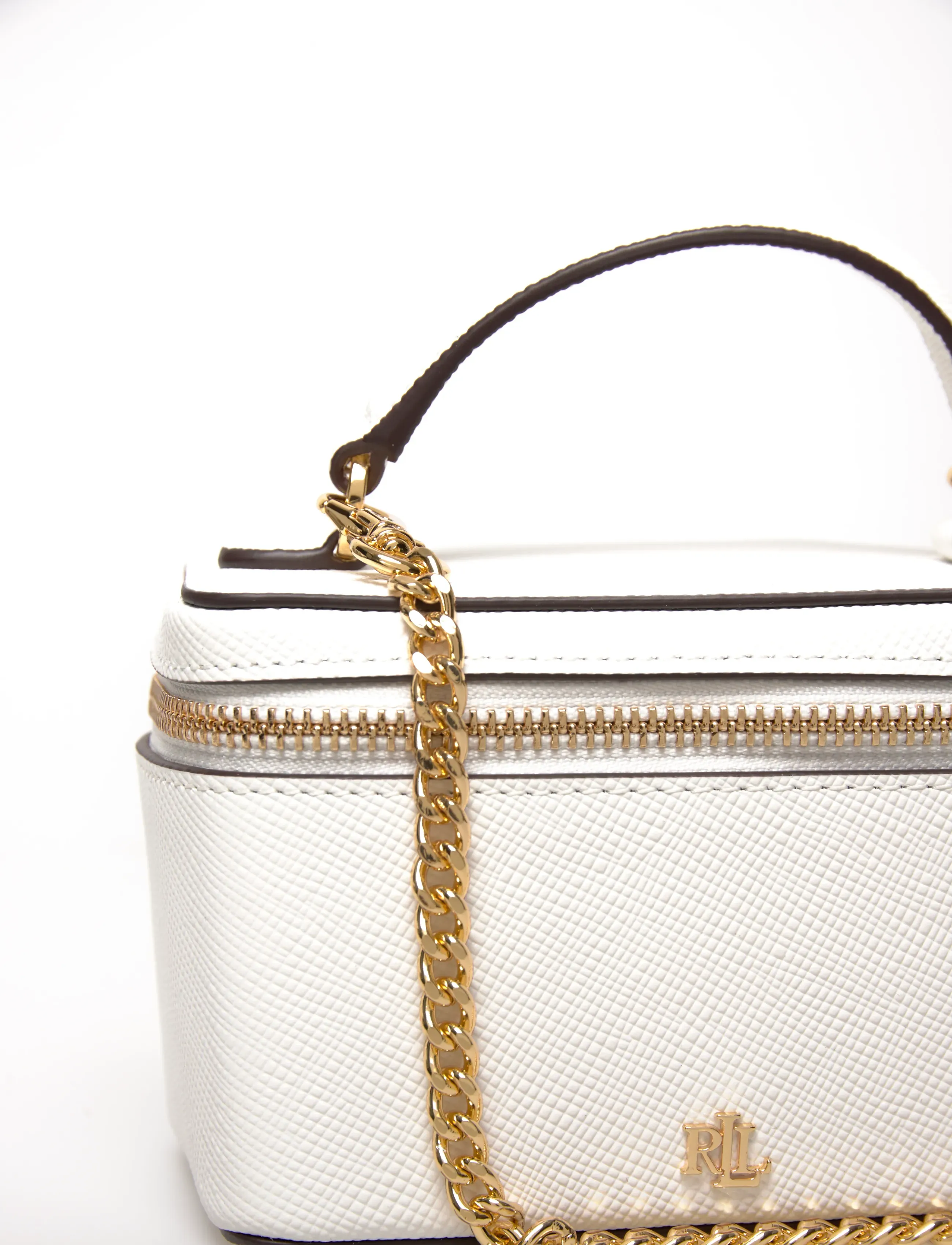 Lauren Ralph Lauren - Leather Small Hallee Crossbody Bag - white - 4