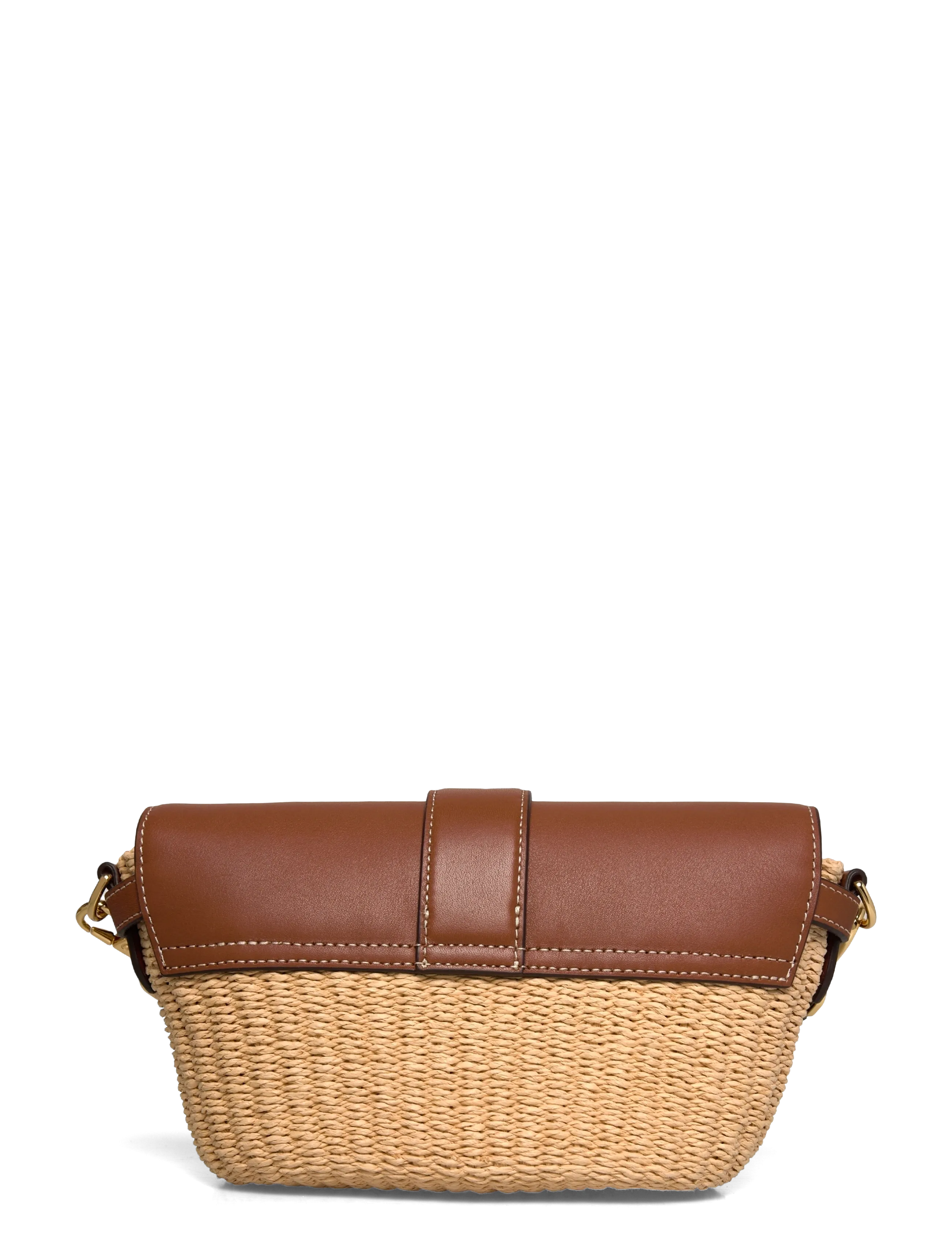 Lauren Ralph Lauren - Straw-Leather Small Lynden Shoulder Bag - hverdags stil - natural/lauren ta - 1