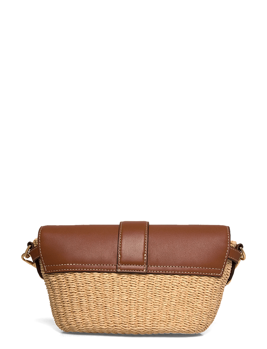 Lauren Ralph Lauren - Straw-Leather Small Lynden Shoulder Bag - everyday style - natural/lauren ta - 1