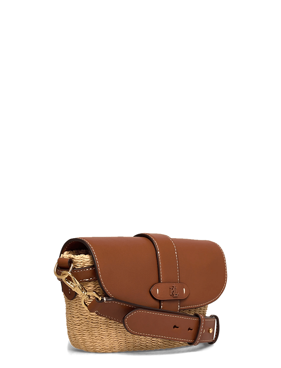 Lauren Ralph Lauren - Straw-Leather Small Lynden Shoulder Bag - everyday style - natural/lauren ta - 2