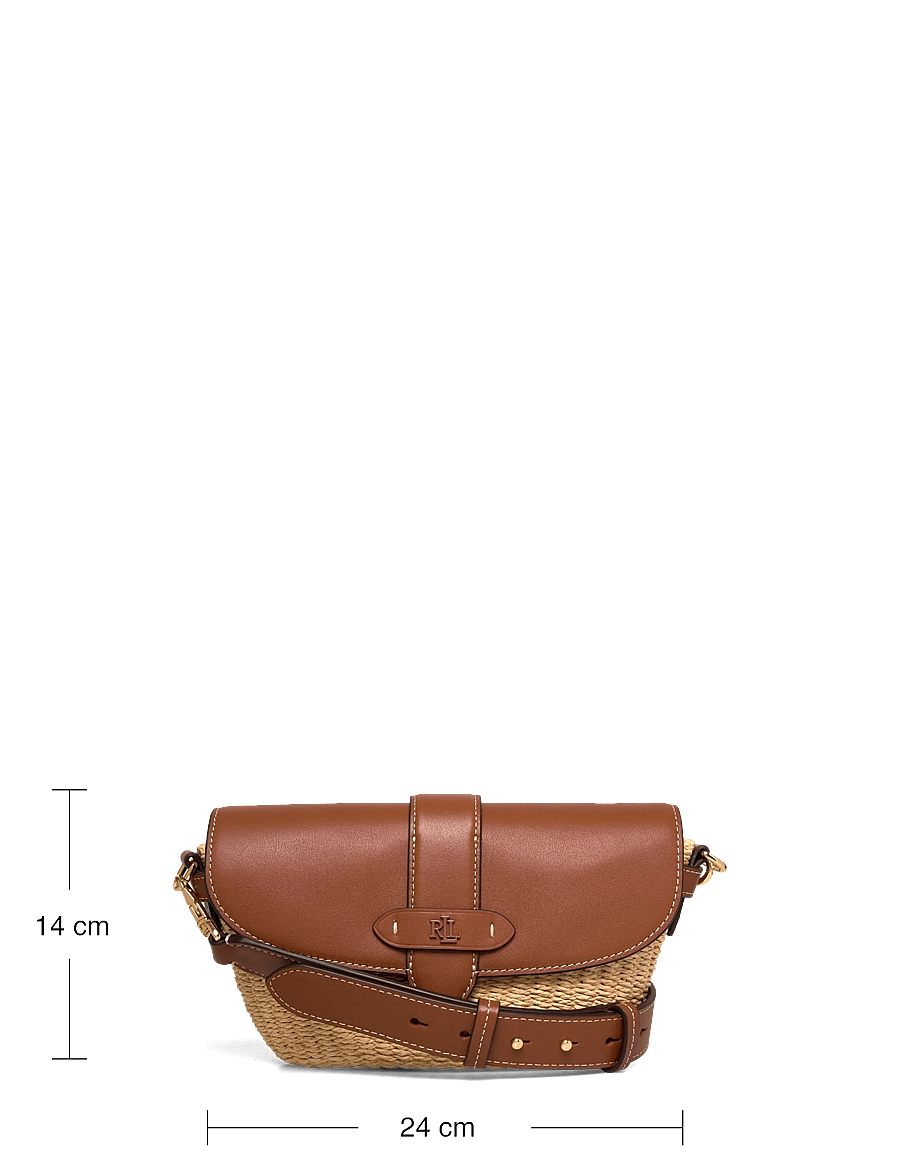 Lauren Ralph Lauren - Straw-Leather Small Lynden Shoulder Bag - everyday style - natural/lauren ta - 3
