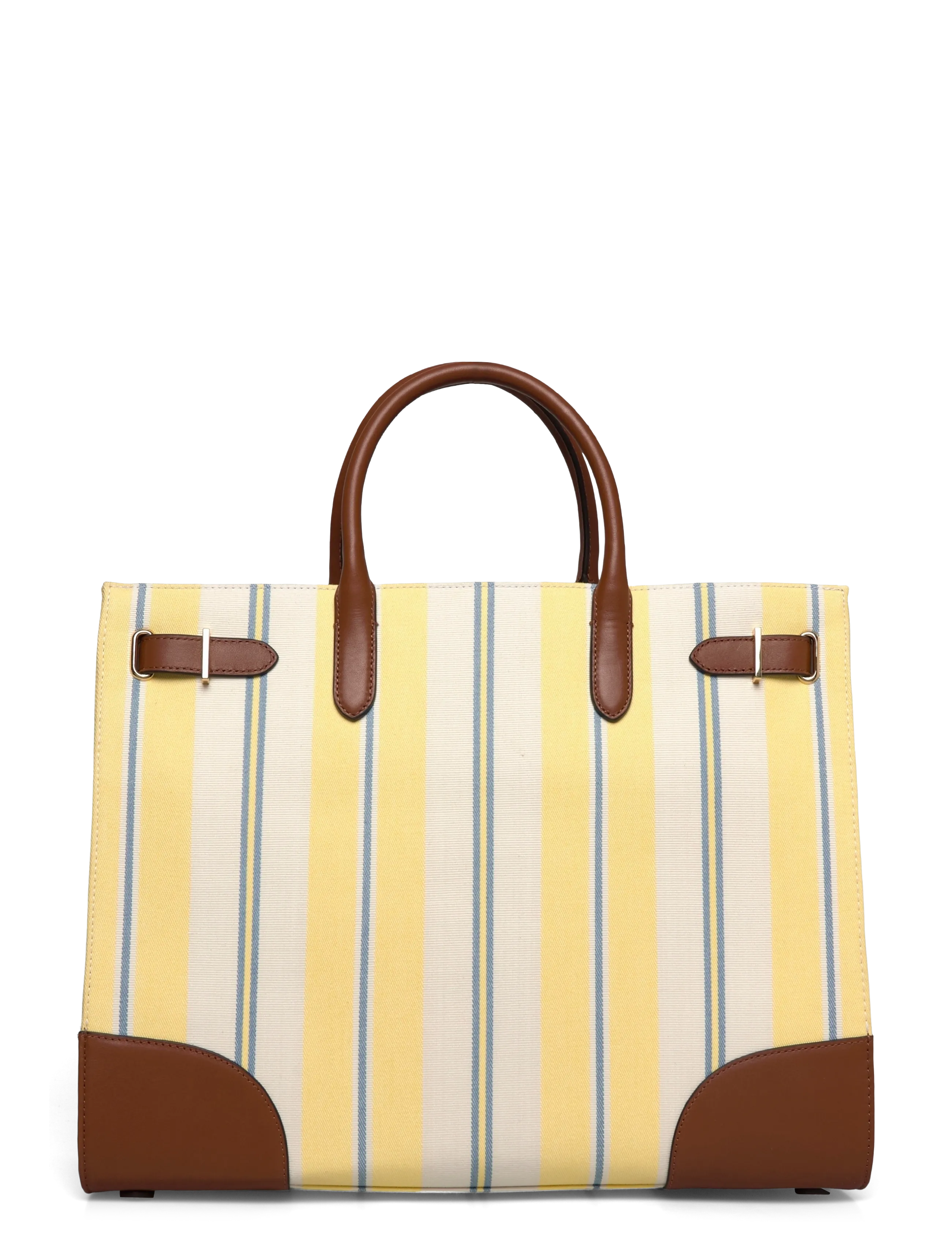 Striped Canvas Large Devyn Tote Bag 2