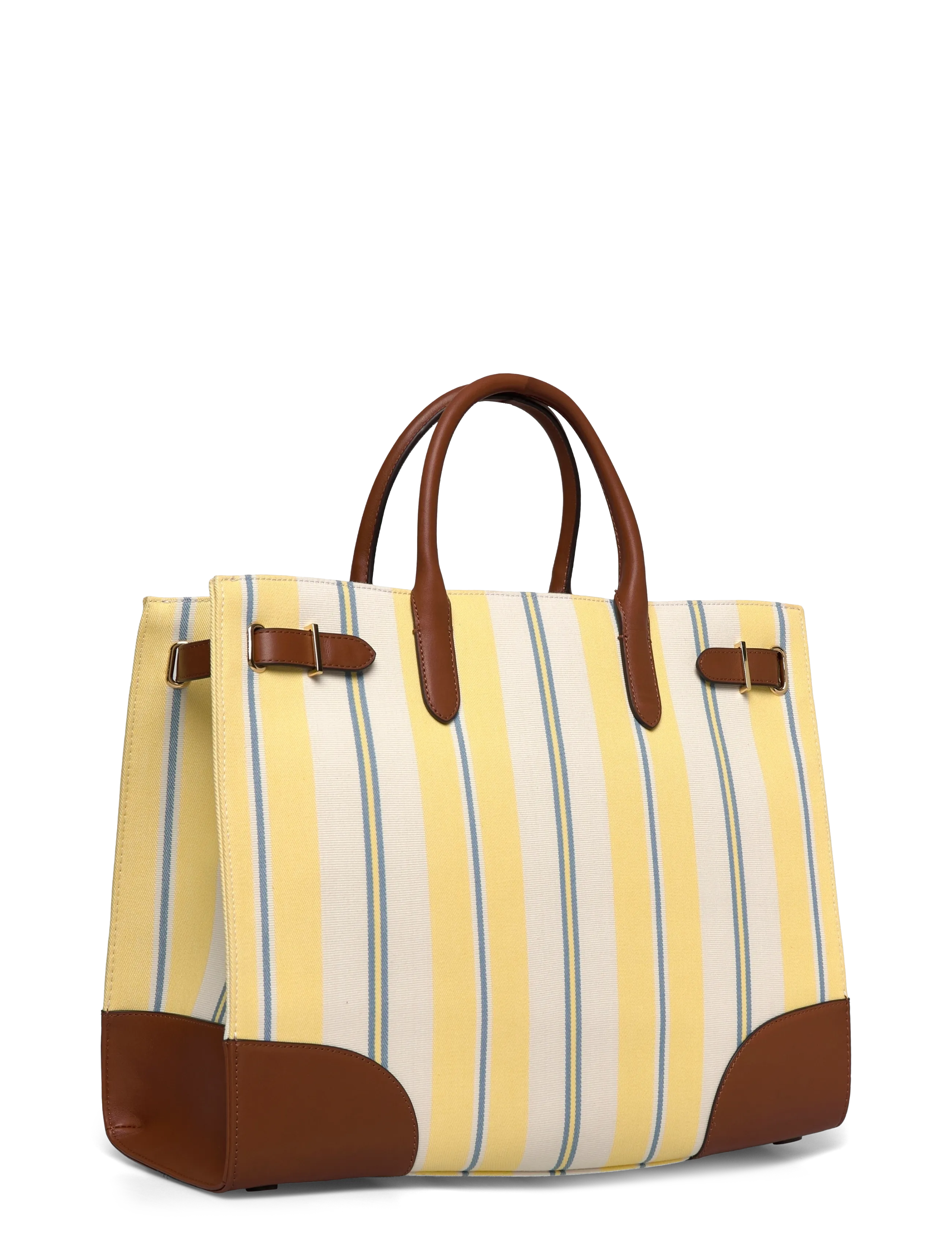 Striped Canvas Large Devyn Tote Bag 3