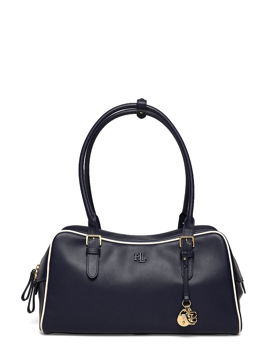 Lauren Ralph Lauren - Leather Large Marcy Zip Satchel - særlige begivenheder - refined navy/soft - 0