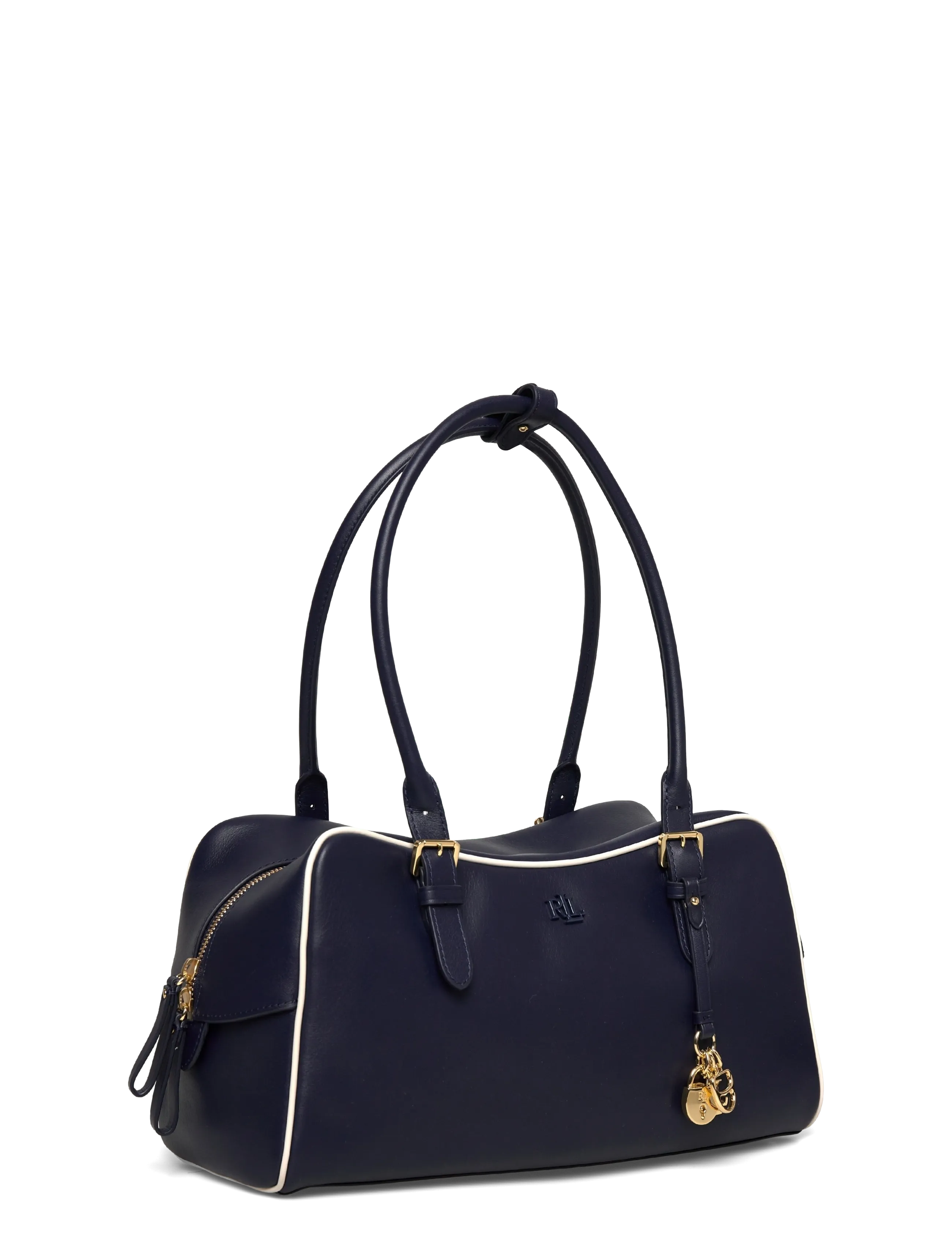 Lauren Ralph Lauren - Leather Large Marcy Zip Satchel - særlige begivenheder - refined navy/soft - 2