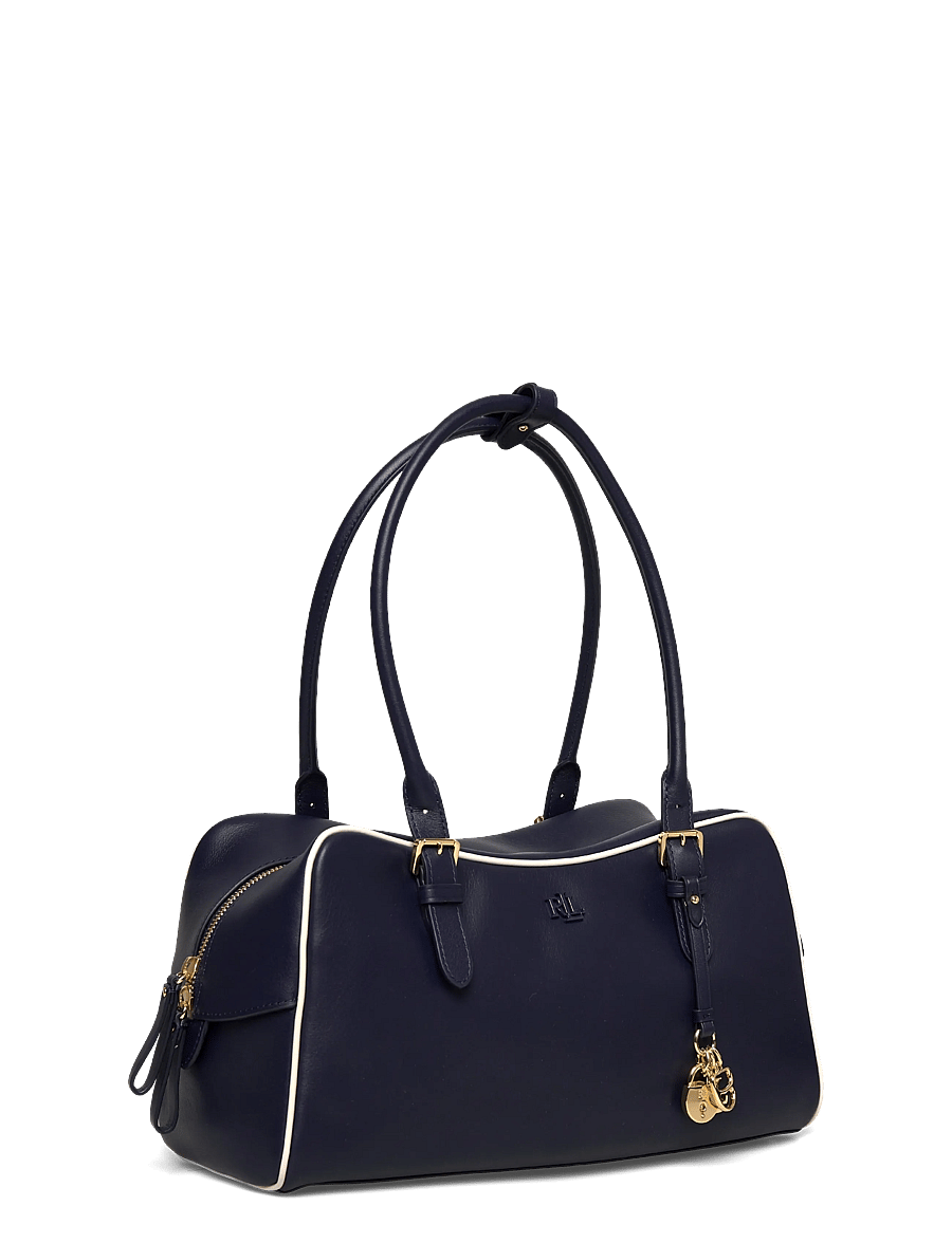 Lauren Ralph Lauren - Leather Large Marcy Zip Satchel - særlige begivenheder - refined navy/soft - 2