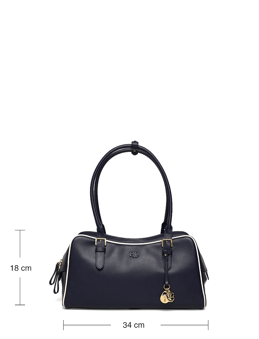 Lauren Ralph Lauren - Leather Large Marcy Zip Satchel - særlige begivenheder - refined navy/soft - 3