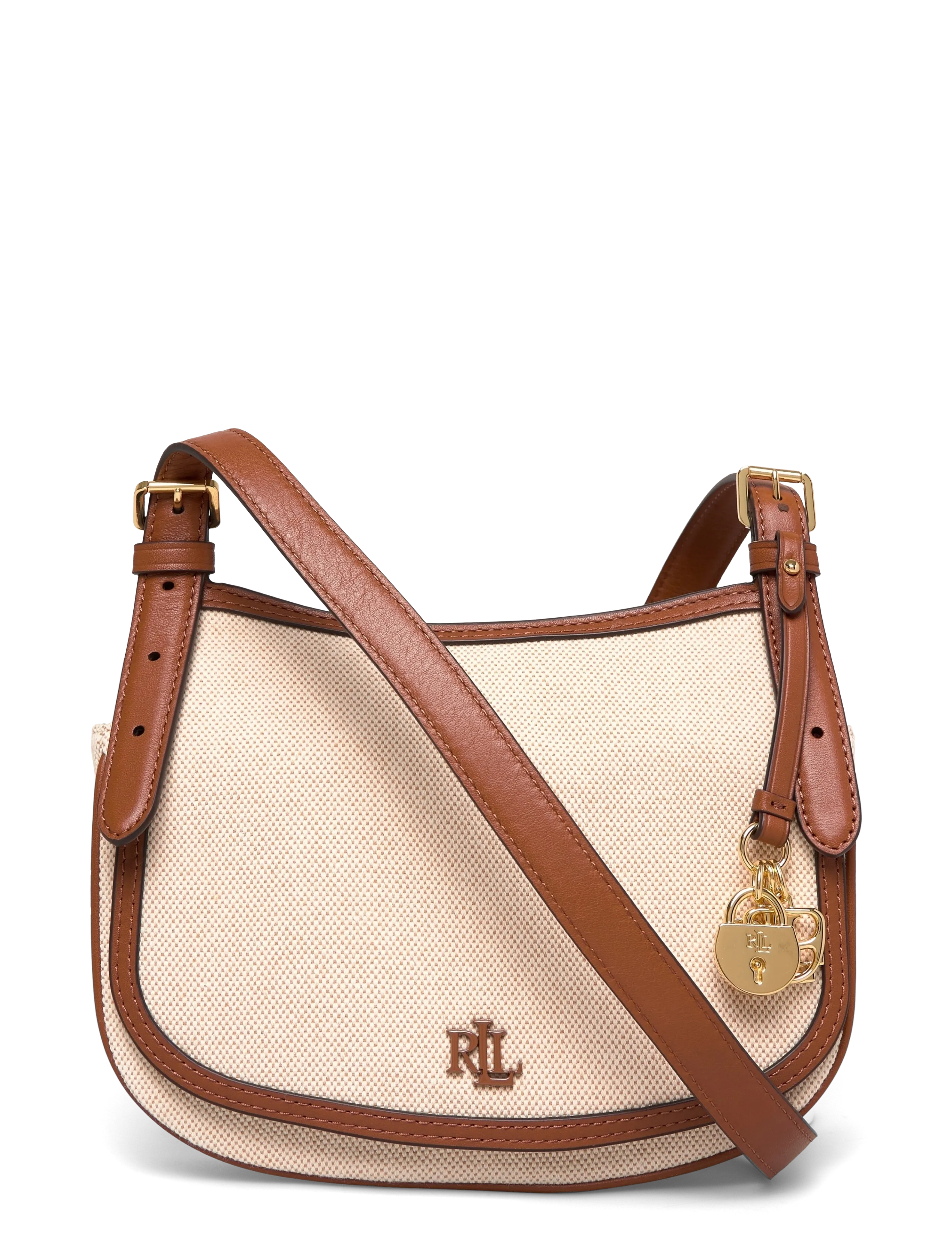 Lauren Ralph Lauren Canvas Medium Marcy Crossbody Bag, One Size, Brown, Tasker > Crossbody-Tasker, Dame
