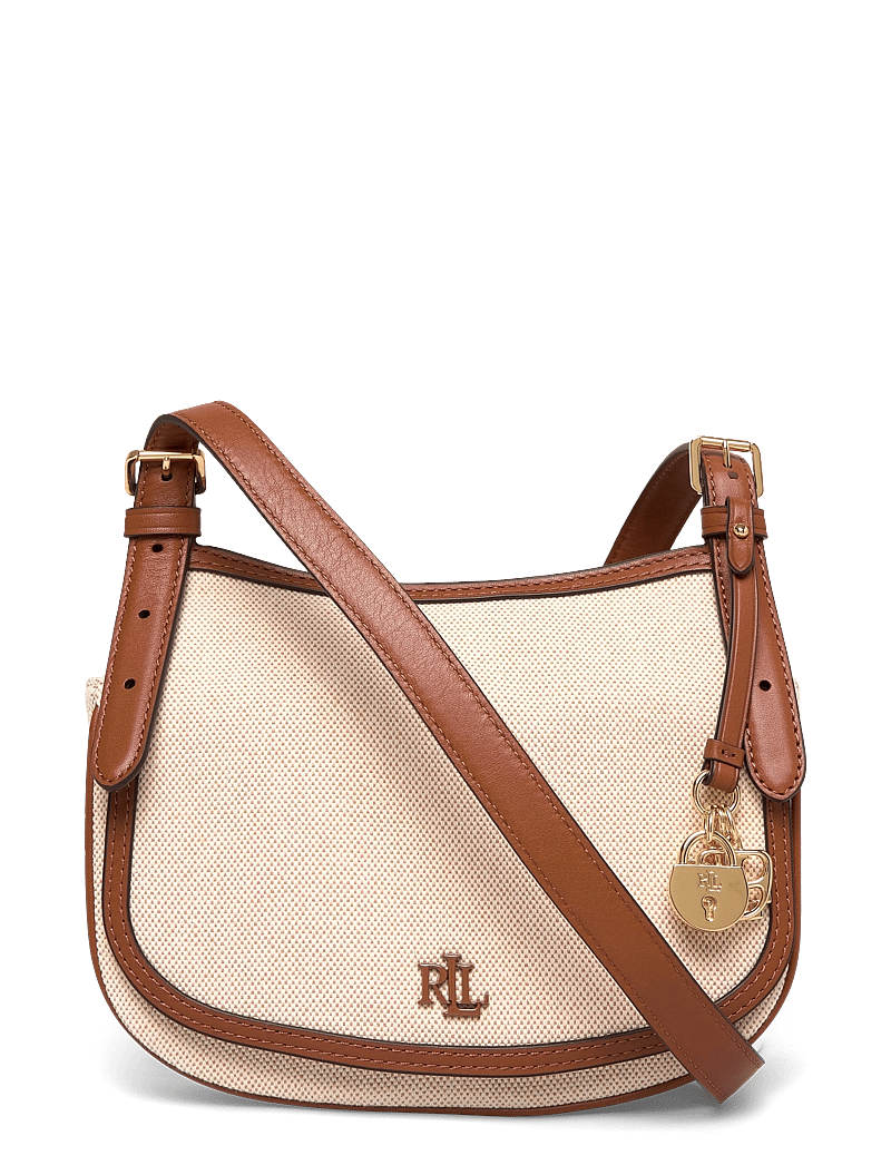 Lauren Ralph Lauren - Canvas Medium Marcy Crossbody Bag - crossbody bags - ntrl/buff canvas - 0